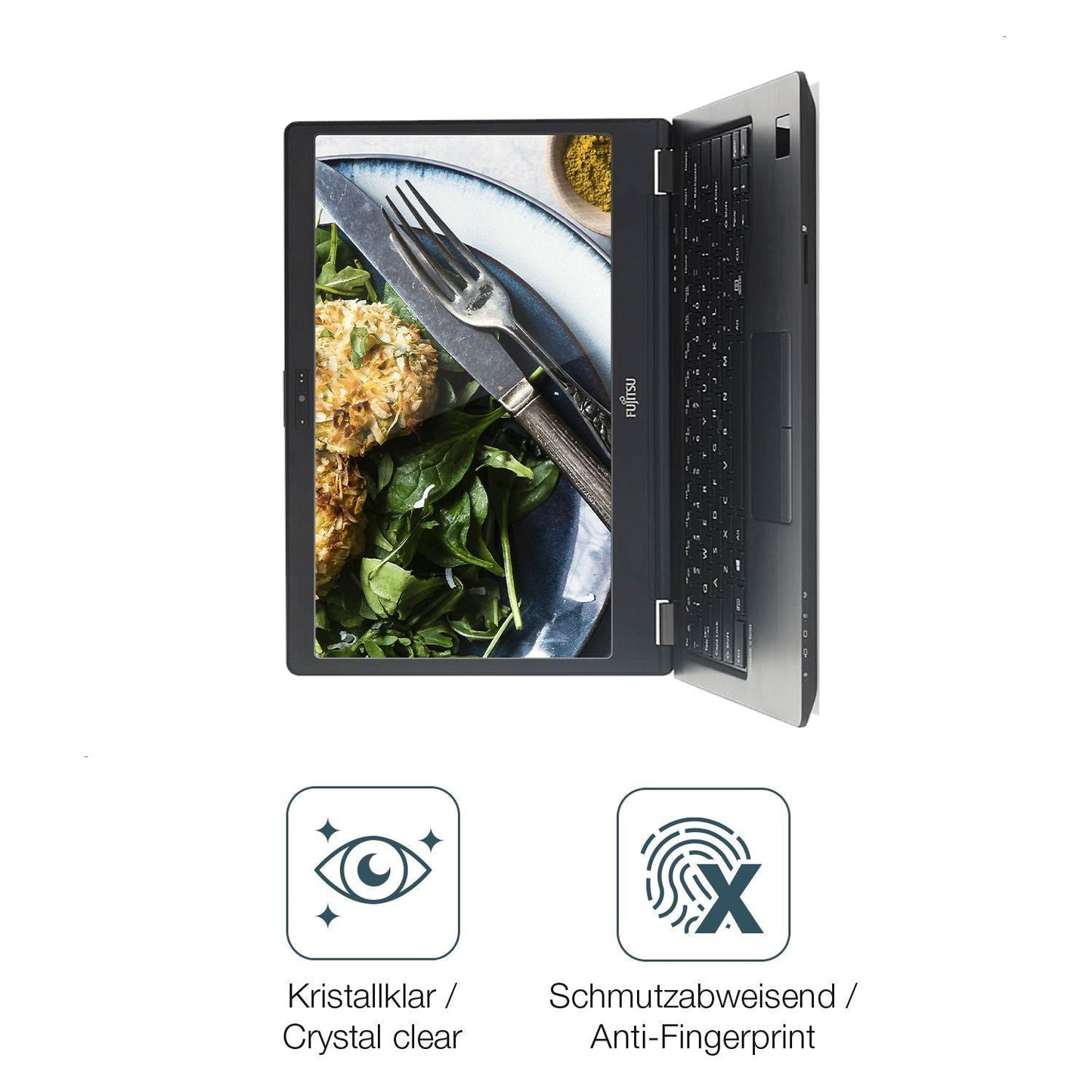 2x Schutzfolie klar für Fujitsu Lifebook E756 15.6 (4)