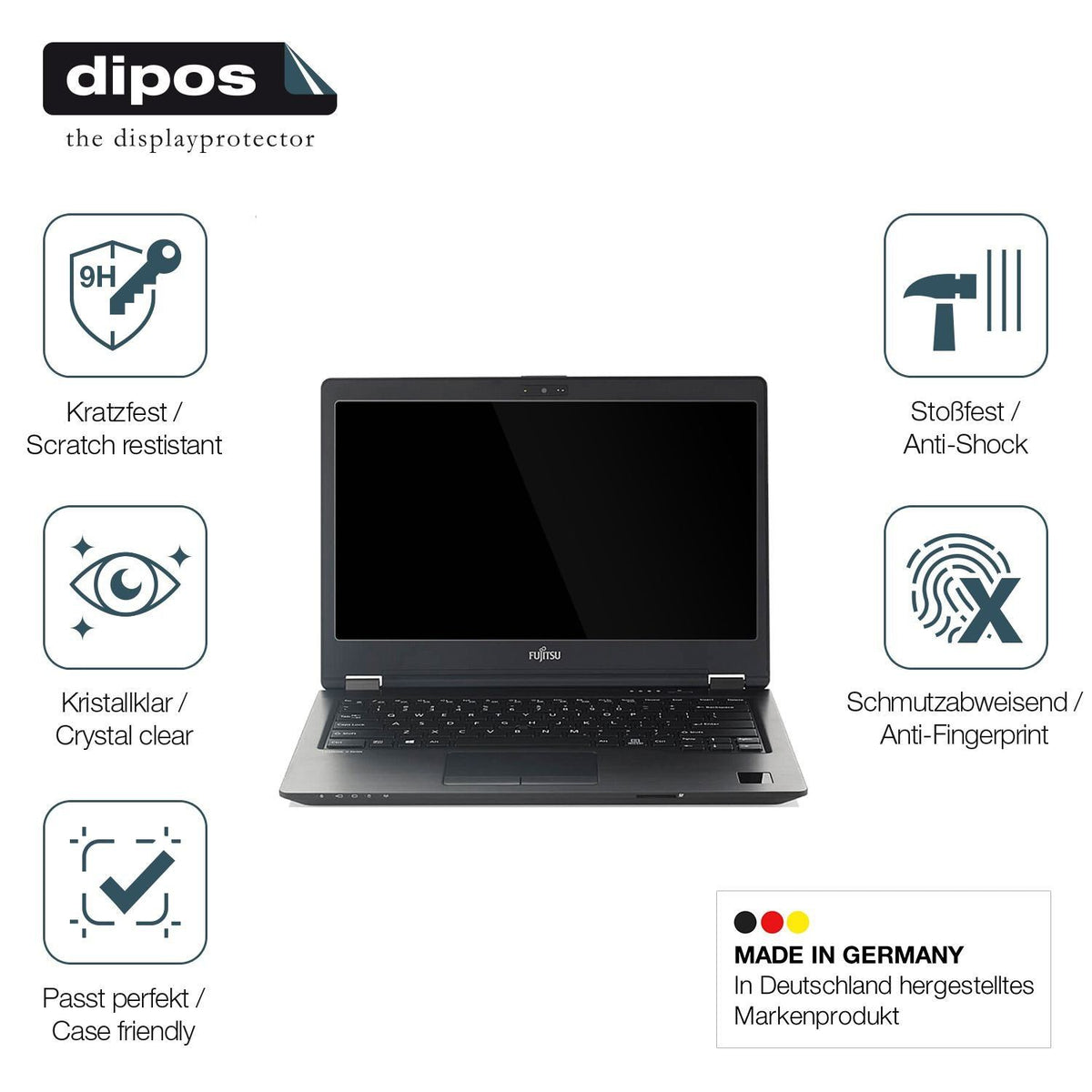 2x 9H Schutzfolie für Fujitsu Lifebook E756 15.6 P (7)
