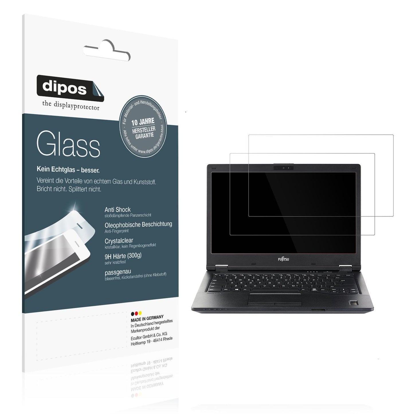 2x 9H Schutzfolie für Fujitsu Lifebook E449 14 Zol (1)