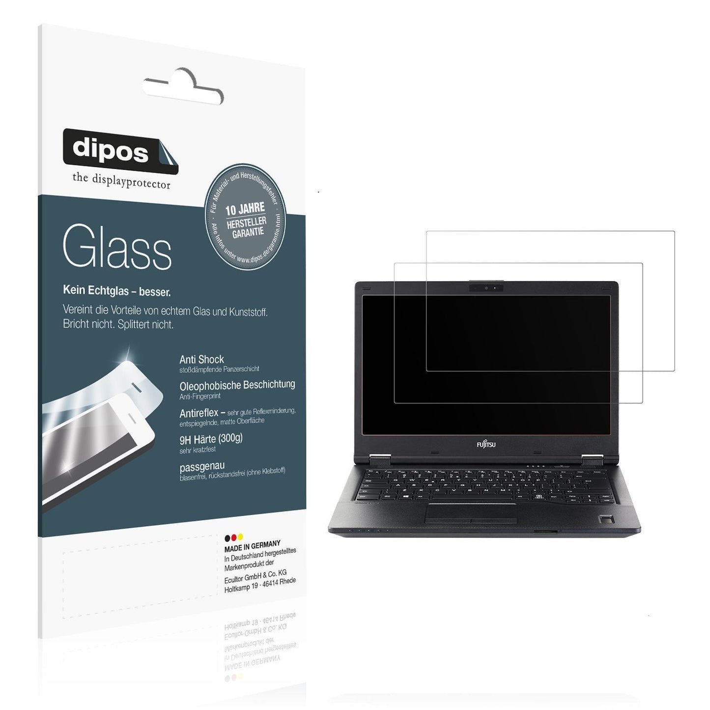 2x 9H Schutzfolie matt für Fujitsu Lifebook E449 1 (1)