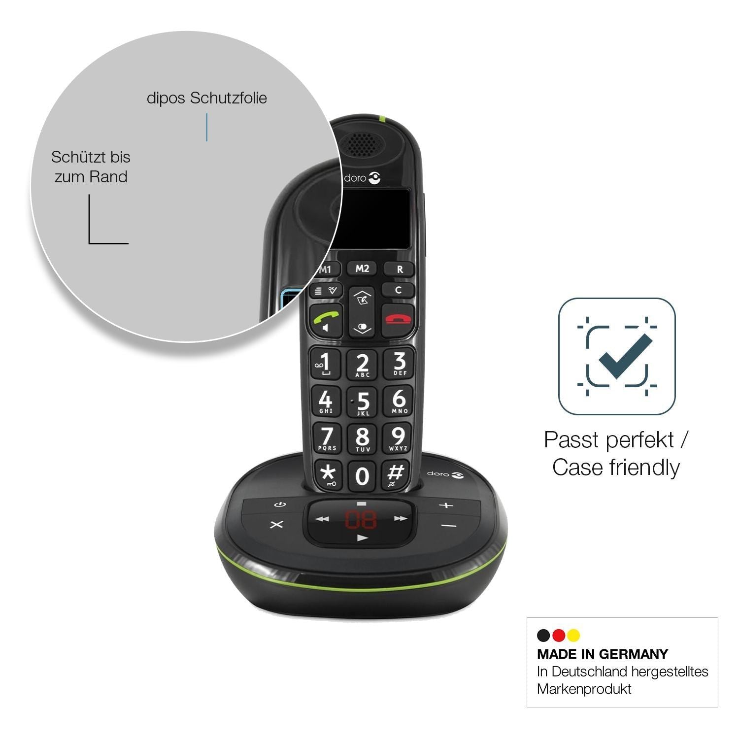 2x 9H Schutzfolie matt für Doro 105wr Panzerfolie (6)