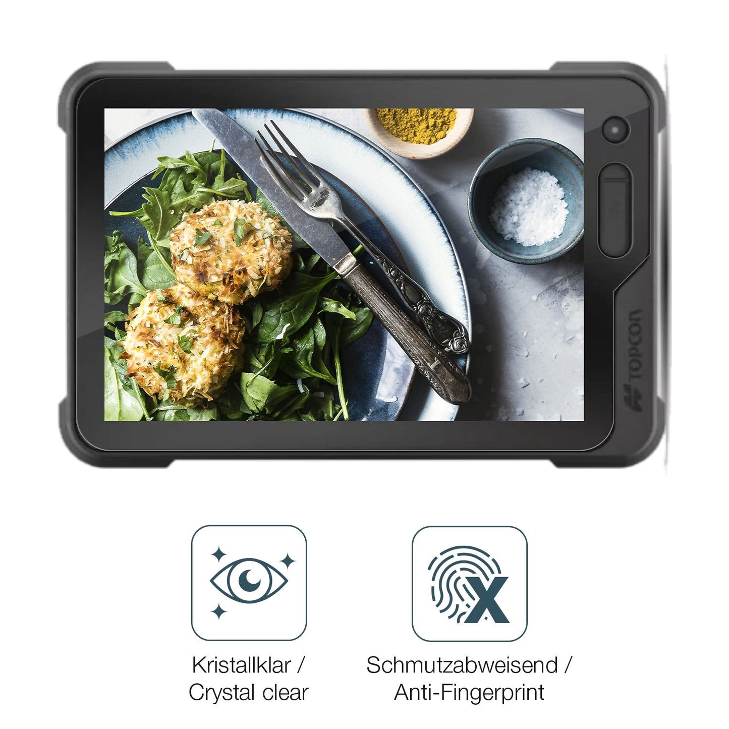 2x Schutzfolie klar für Topcon GX-90 Display-Schut (4)