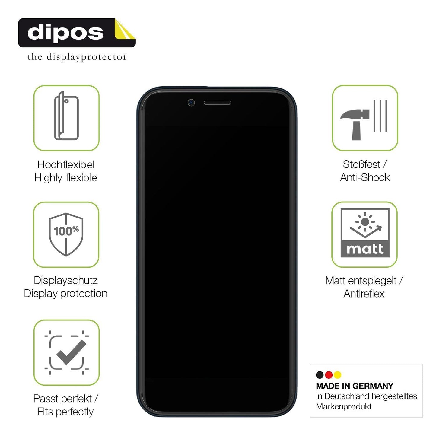 2x Full Cover Schutzfolie matt für Mobicel MX3 Plu (7)