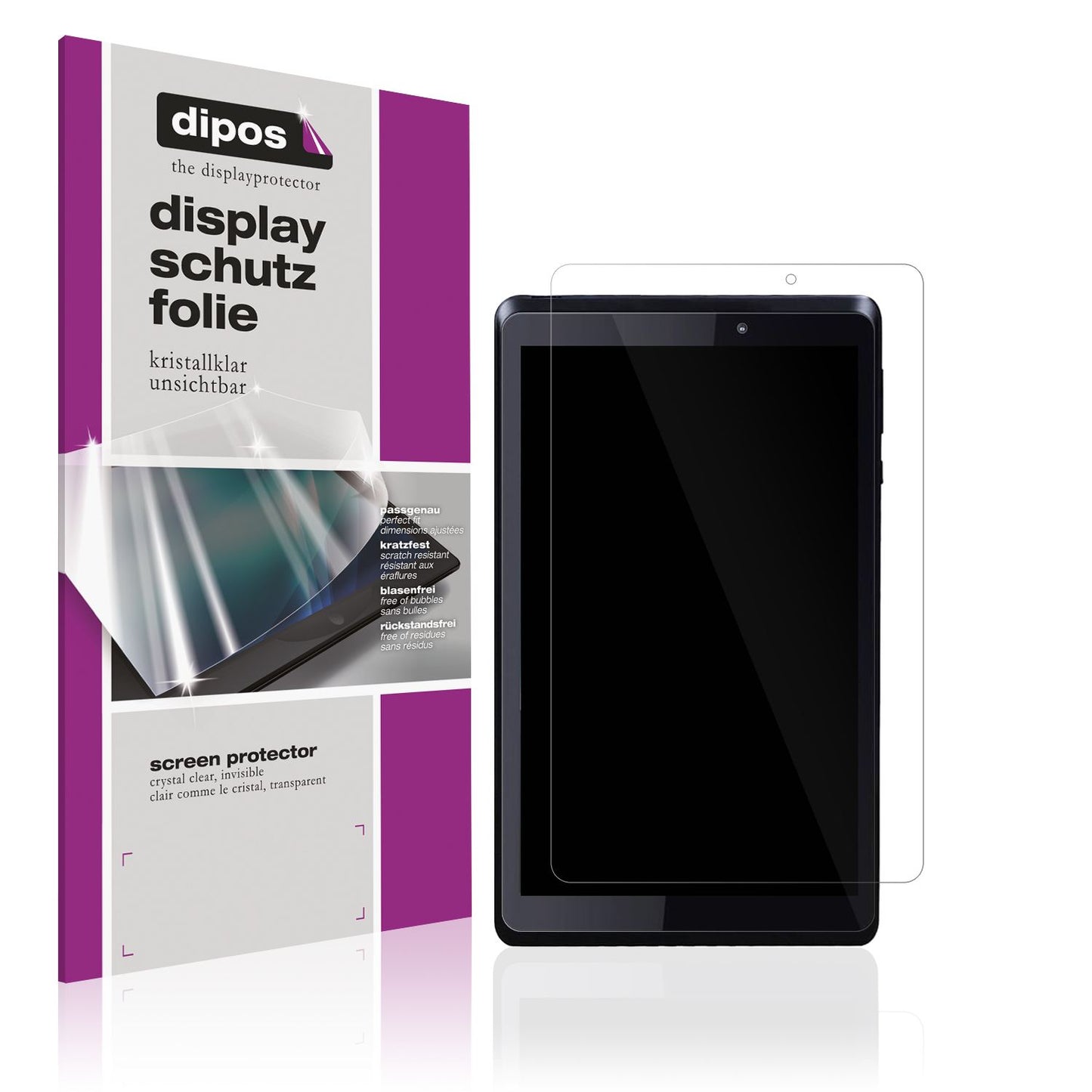 2x Schutzfolie klar für C Idea 8 Zoll Display-Schu (1)
