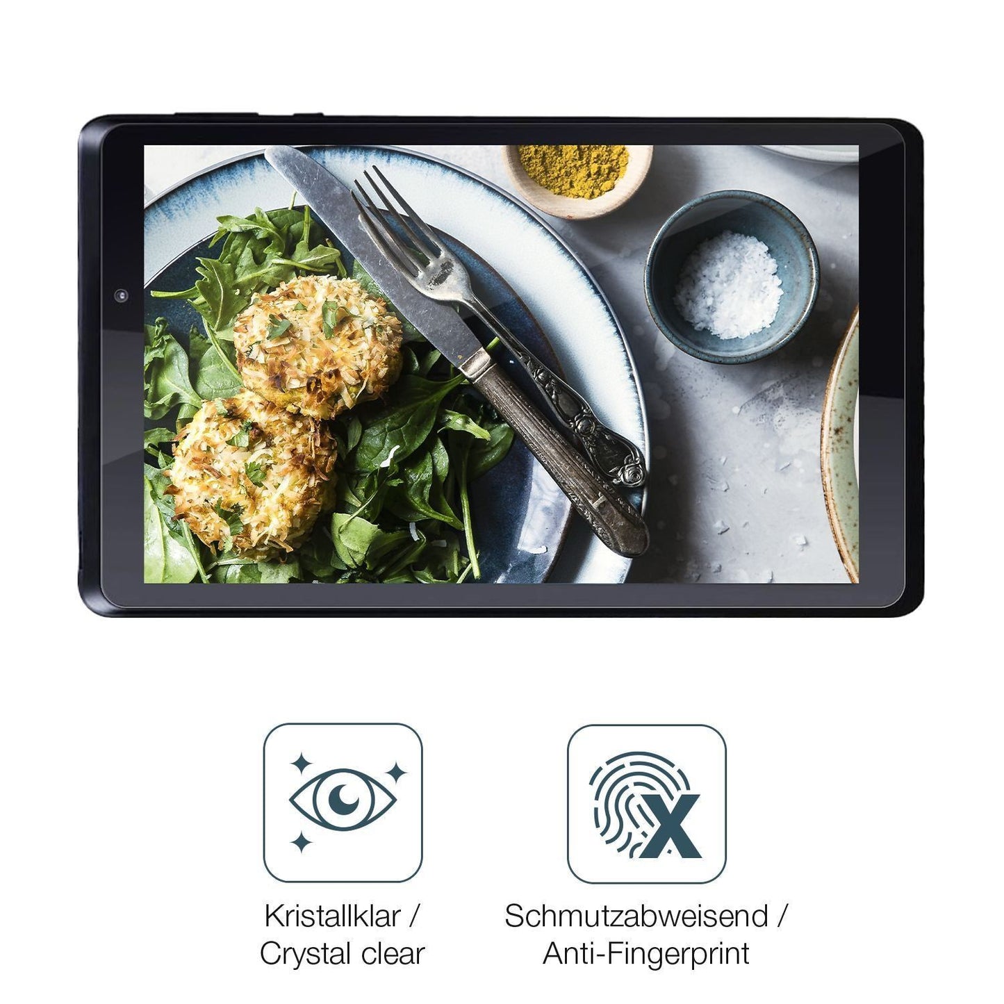 2x Schutzfolie klar für C Idea 8 Zoll Display-Schu (4)