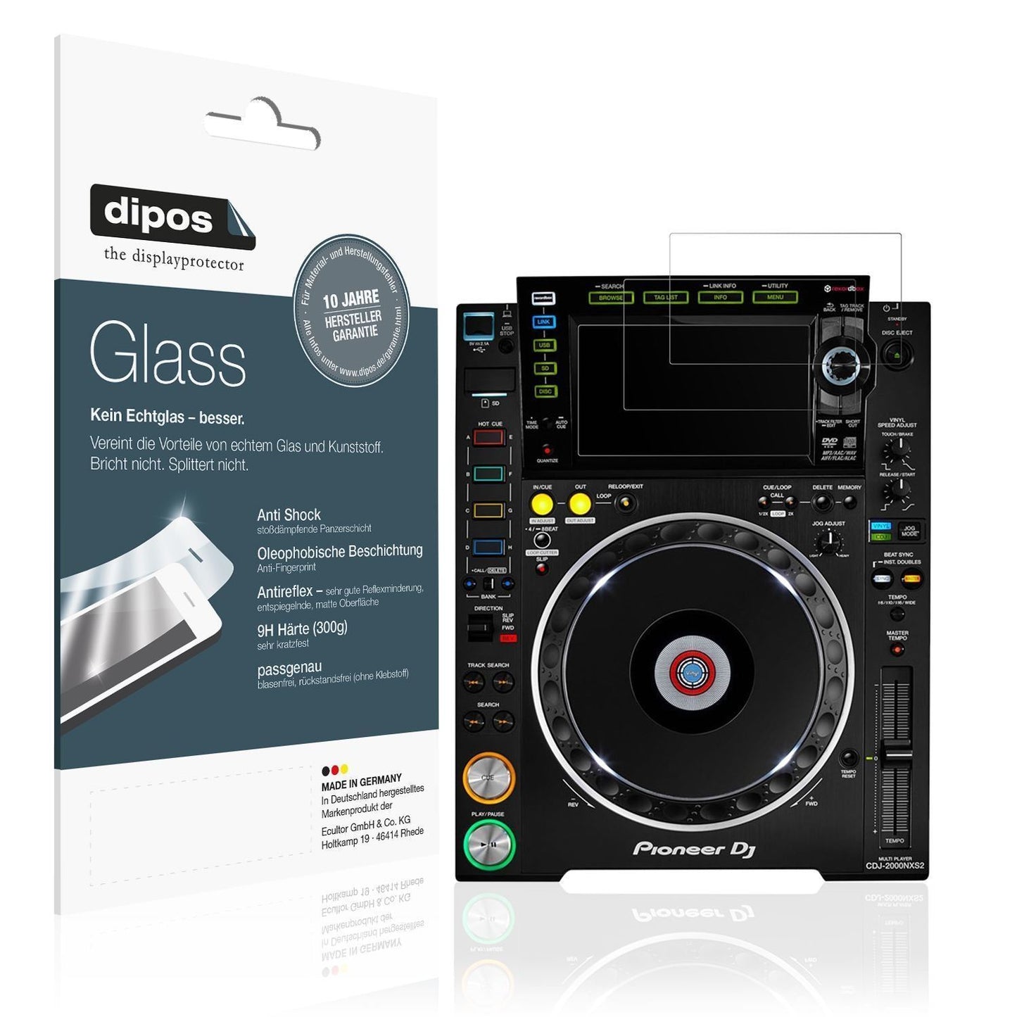 2x 9H Schutzfolie matt für Pioneer CDJ-2000NXS2 Di (1)