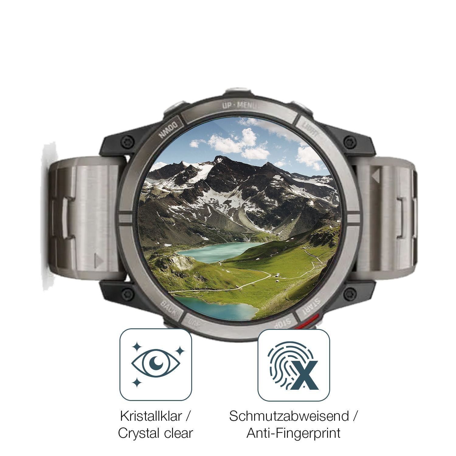 6x Schutzfolie klar für Garmin quatix 7X Display-S (4)