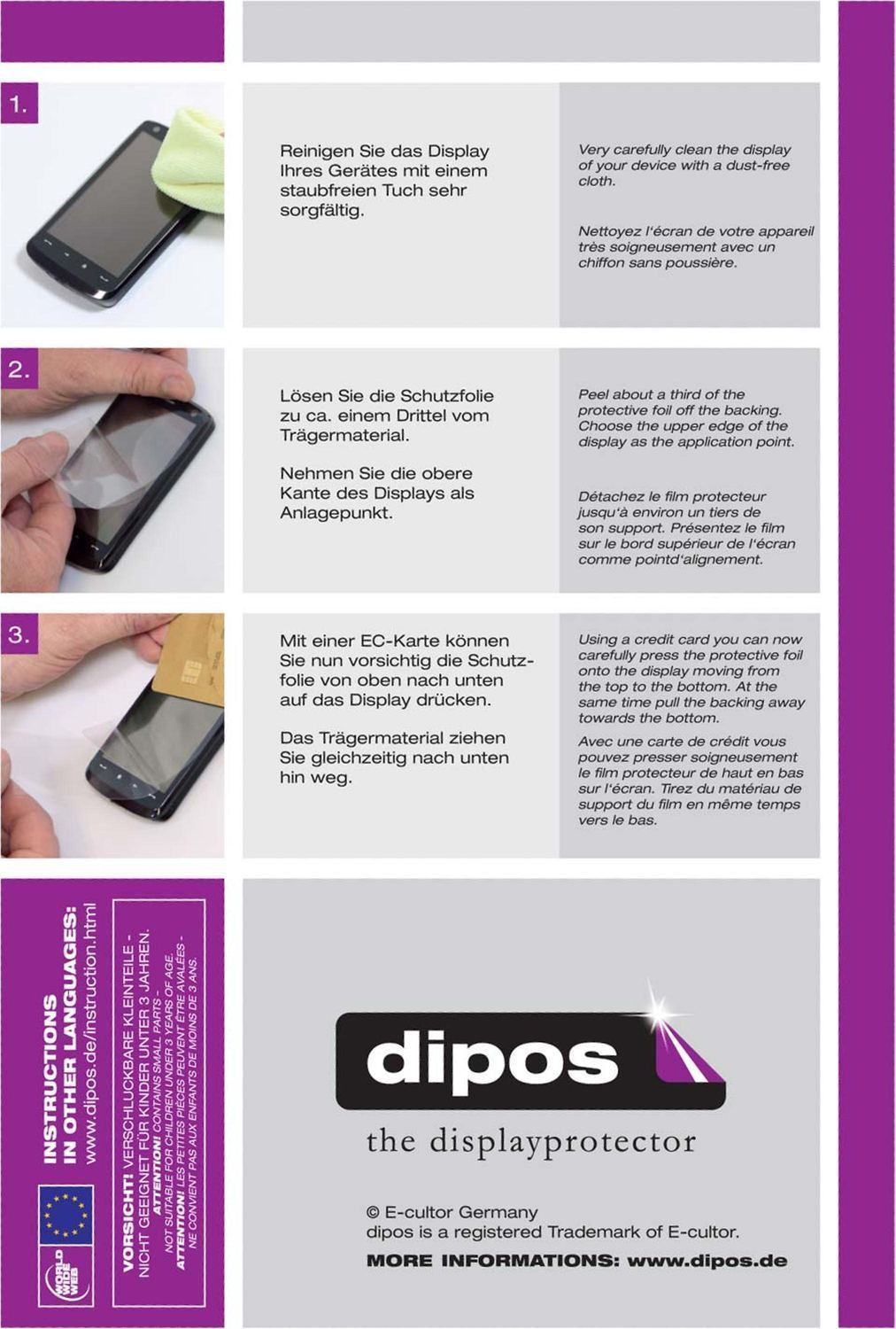 2x Schutzfolie klar für Sunmi T3 Pro Max Display-S (6)
