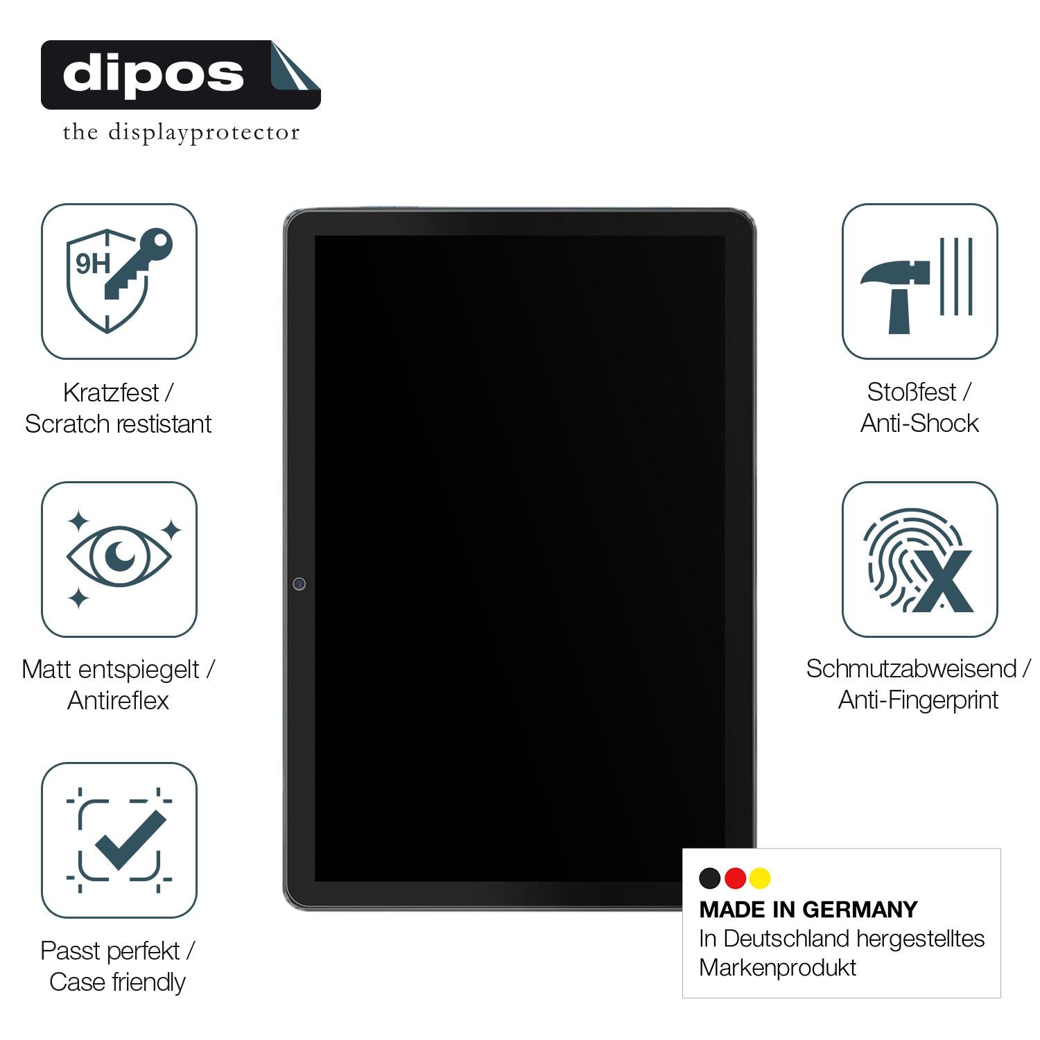 2x 9H Schutzfolie matt für Plyisty 10.1 Zoll Tab P (7)