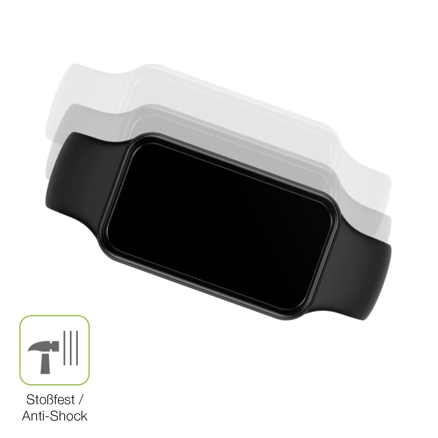 2x Full Cover Schutzfolie matt für Huami Amazfit B (4)