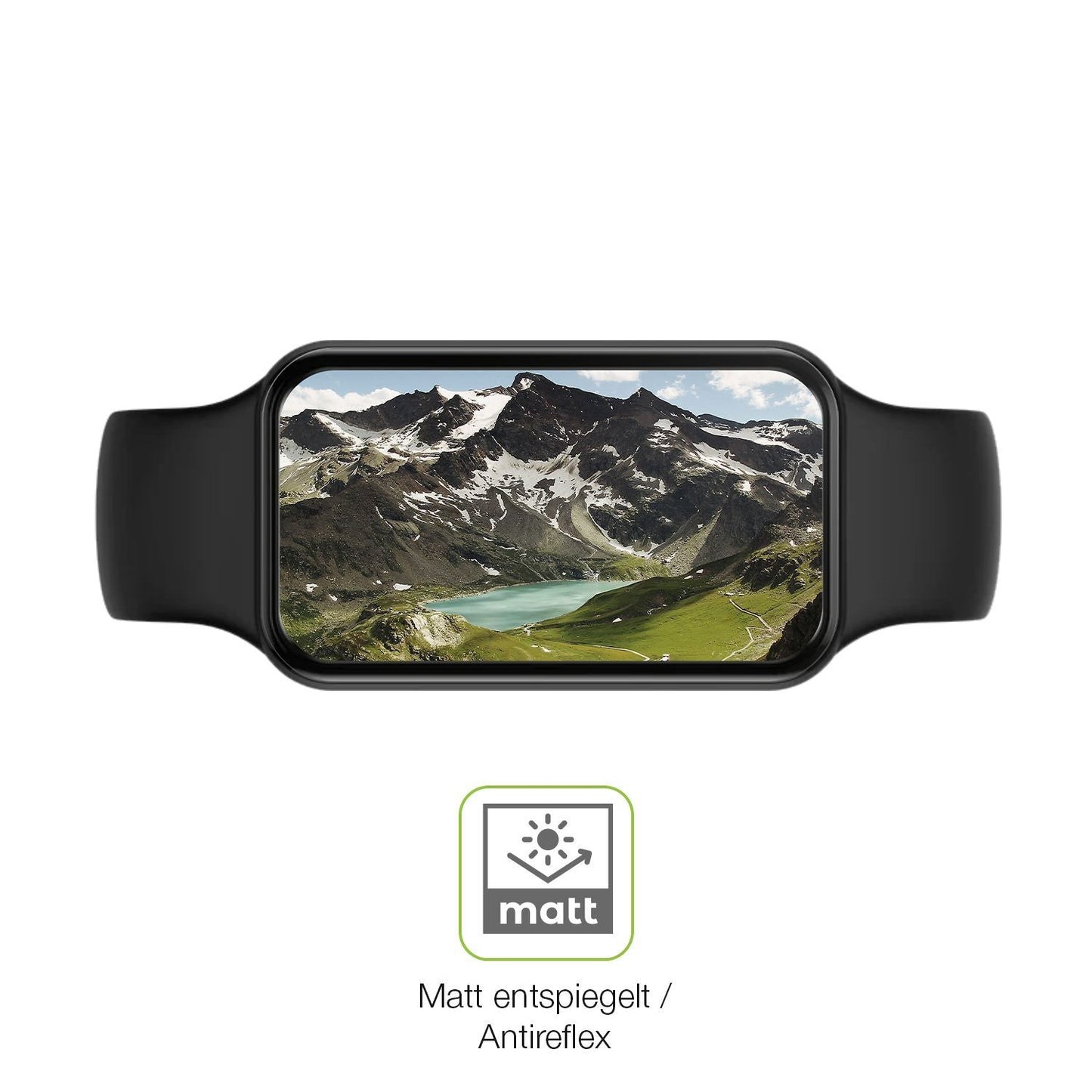 2x Full Cover Schutzfolie matt für Huami Amazfit B (5)