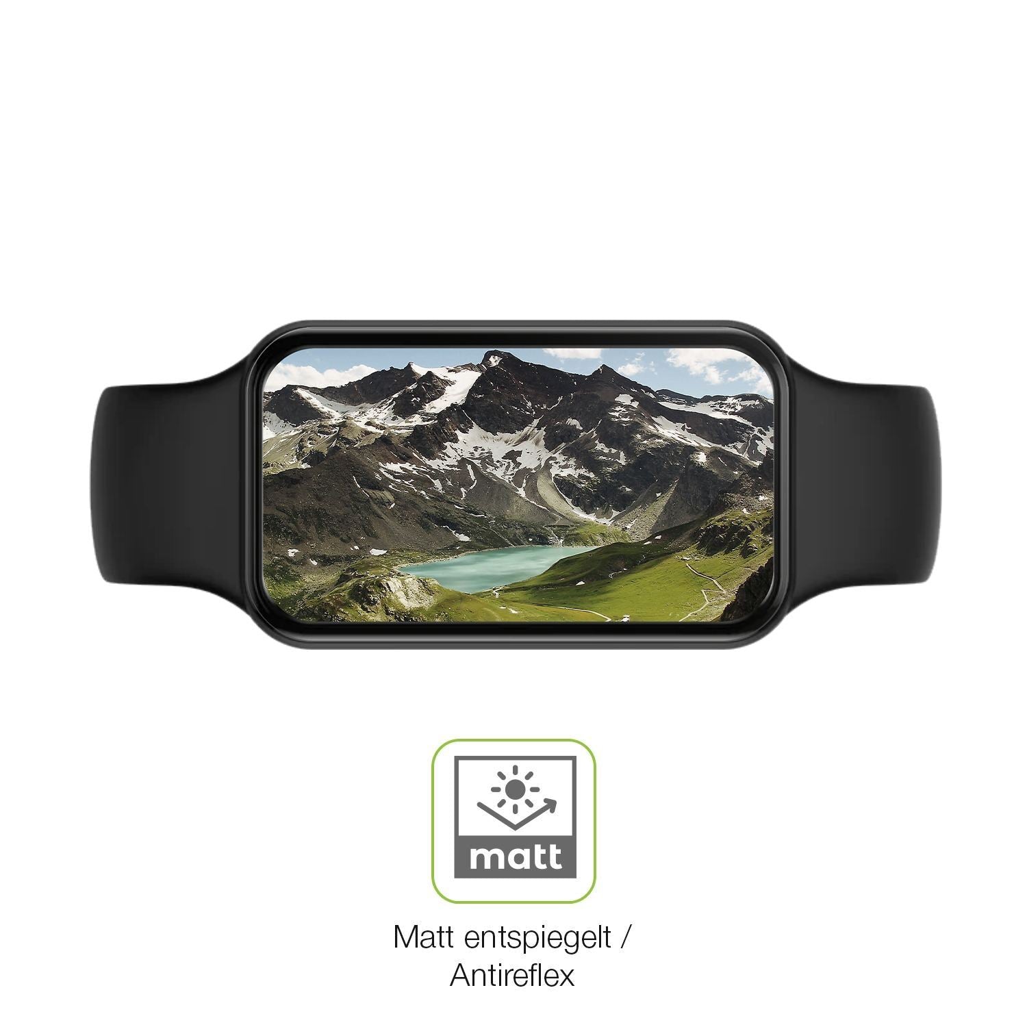2x Full Cover Schutzfolie matt für Huami Amazfit B (5)