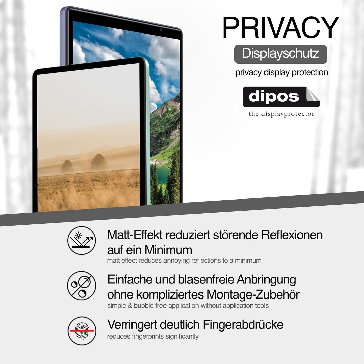 Blickschutzfolie für Dmoao D5 matt Schutzfolie Pri (4)