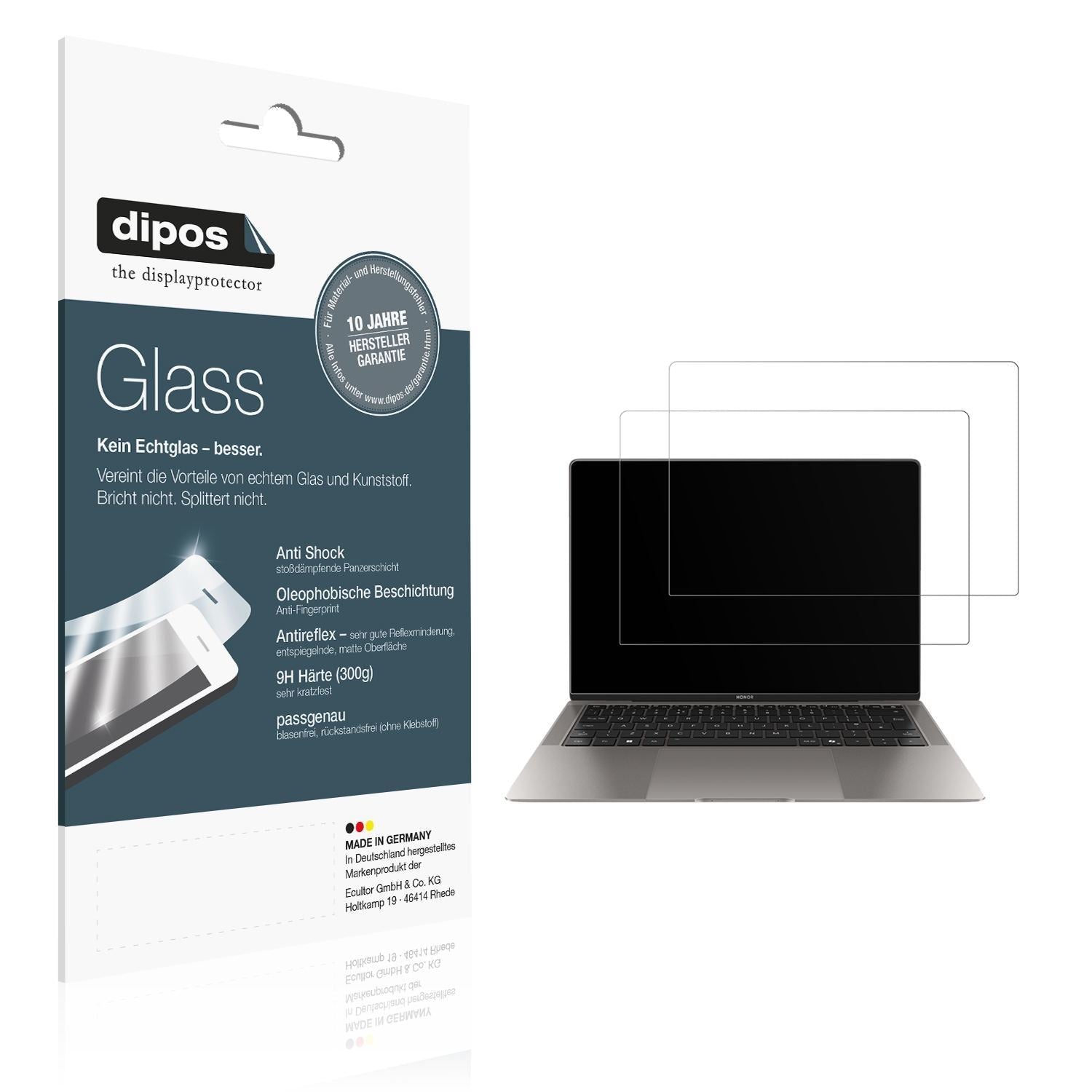 2x 9H Schutzfolie matt für Honor MagicBook Pro 14  (1)