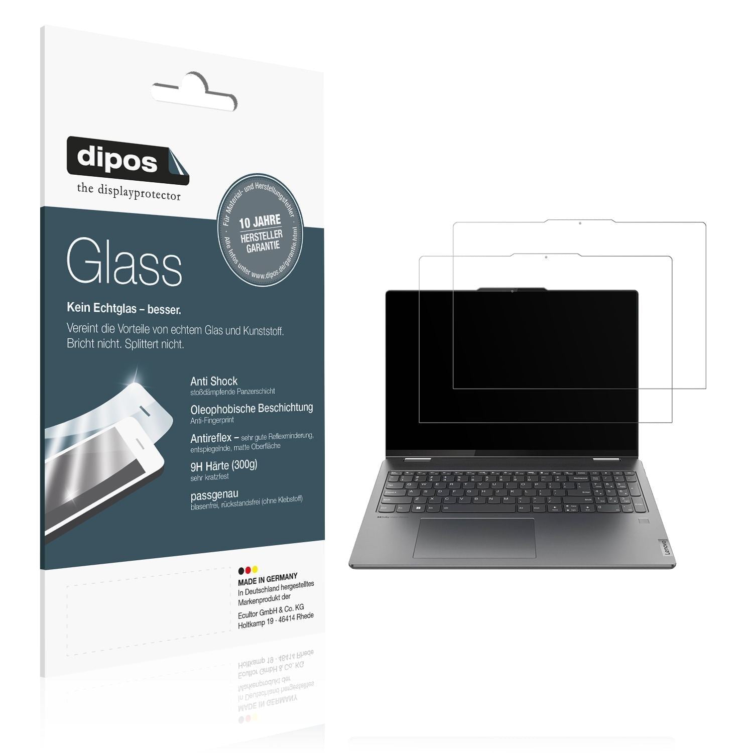 2x 9H Schutzfolie matt für Lenovo Yoga Slim 7 Panz (1)
