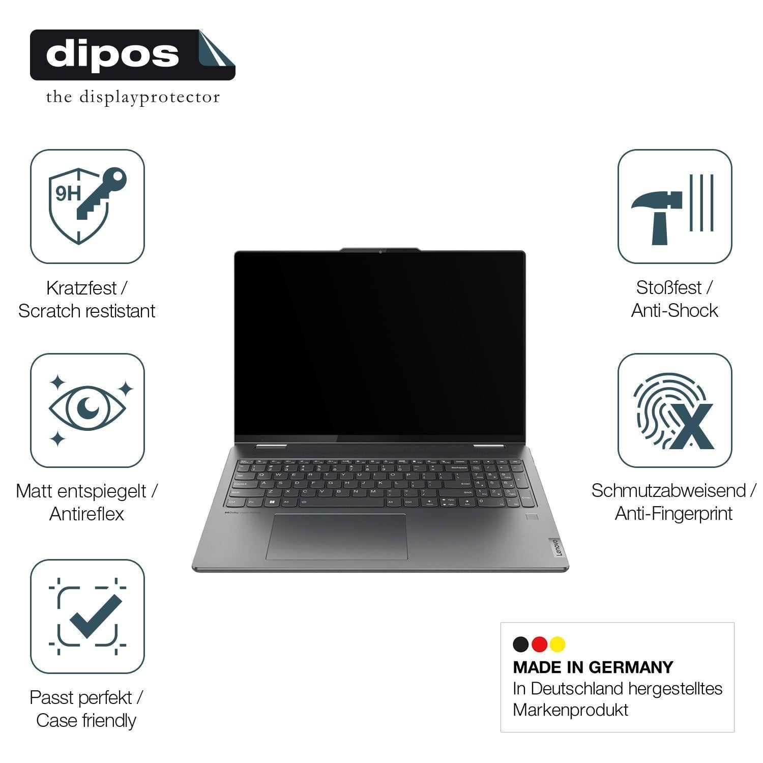 2x 9H Schutzfolie matt für Lenovo Yoga Slim 7 Panz (7)