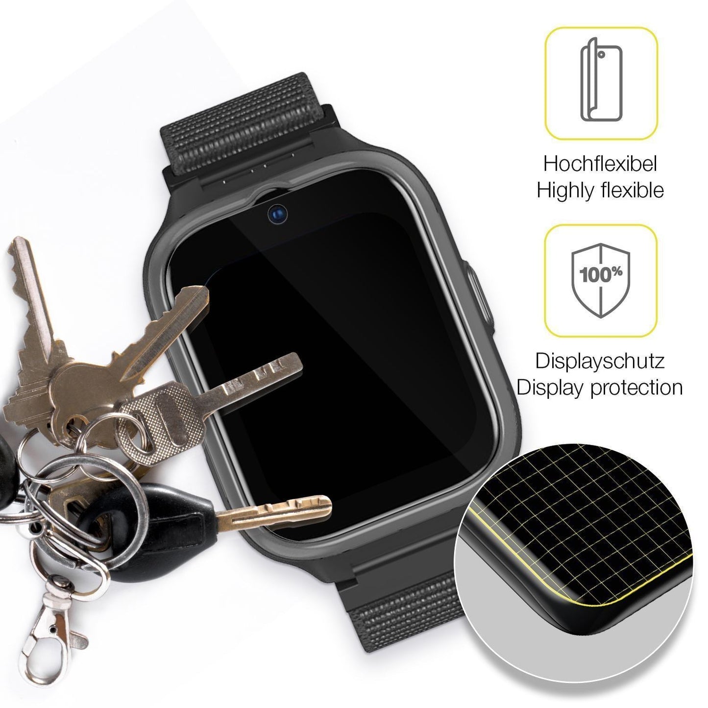 2x 3D Full Cover Schutzfolie für myPhone CareWatch (3)