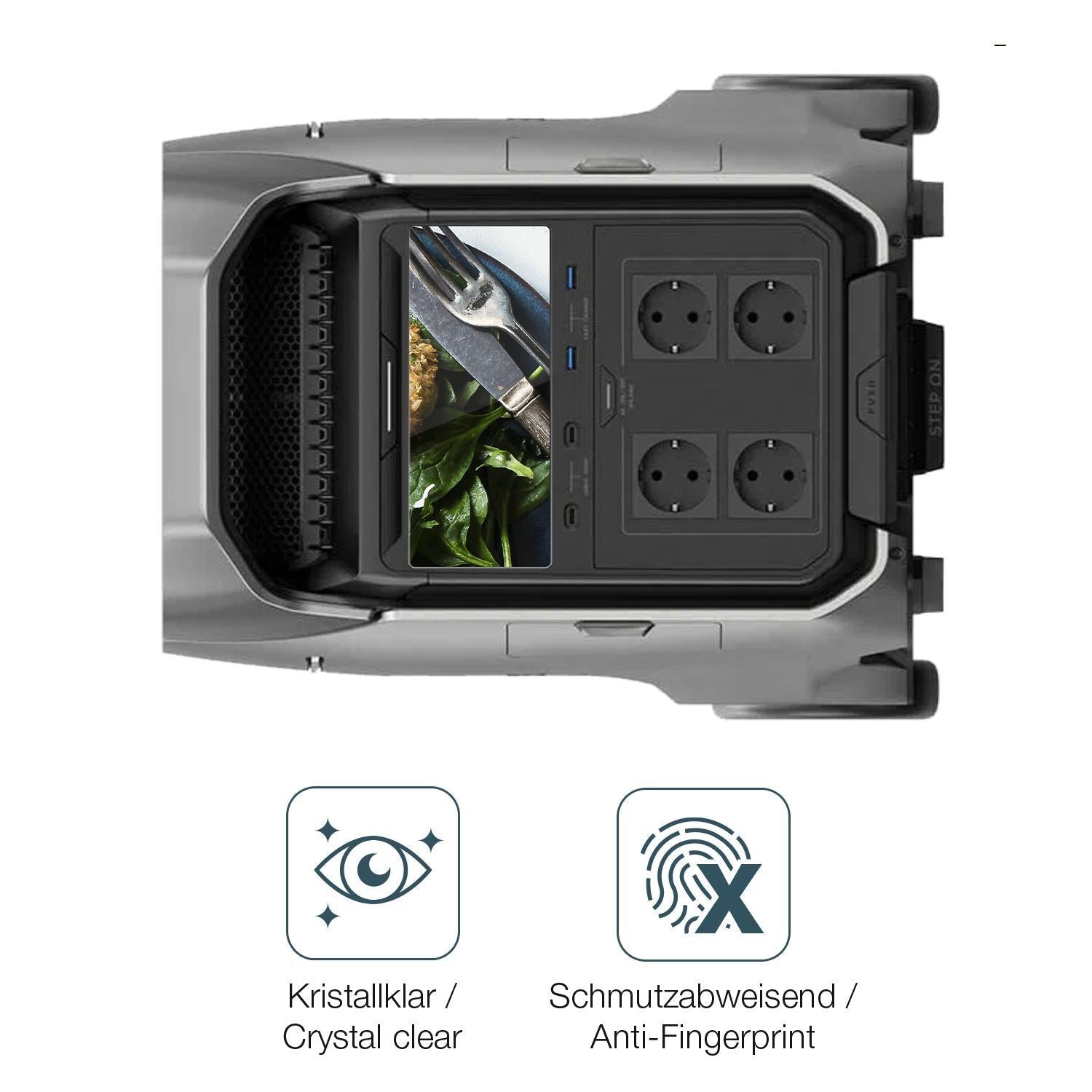 2x Schutzfolie klar für EF Ecoflow Delta 3 Plus Di (4)