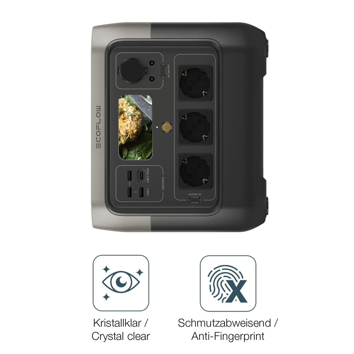 2x Schutzfolie klar für EF Ecoflow River 2 Pro Dis (4)