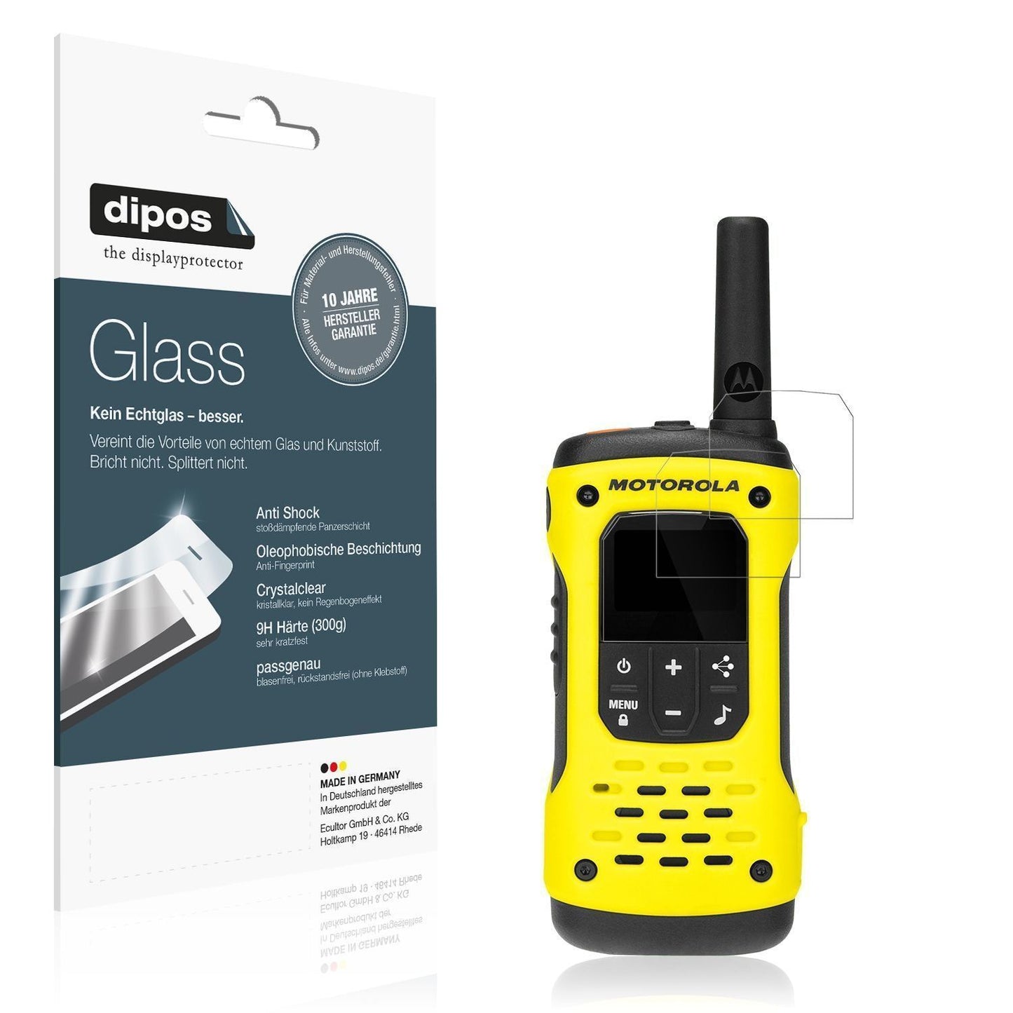 2x 9H Schutzfolie für Motorola TLKR T92 H20 PMR Pa (1)