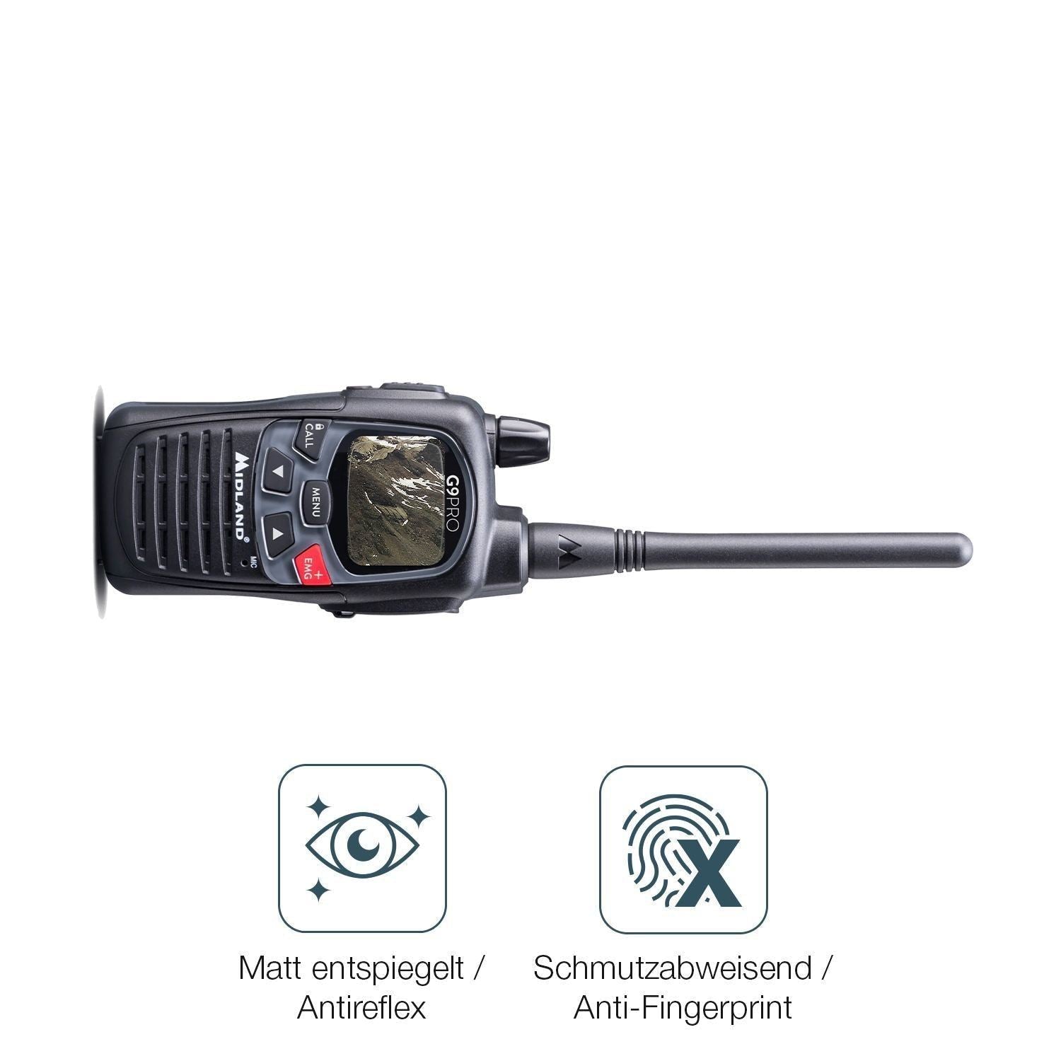 4x Schutzfolie matt für Midland G9 Pro Funkgerät D (4)