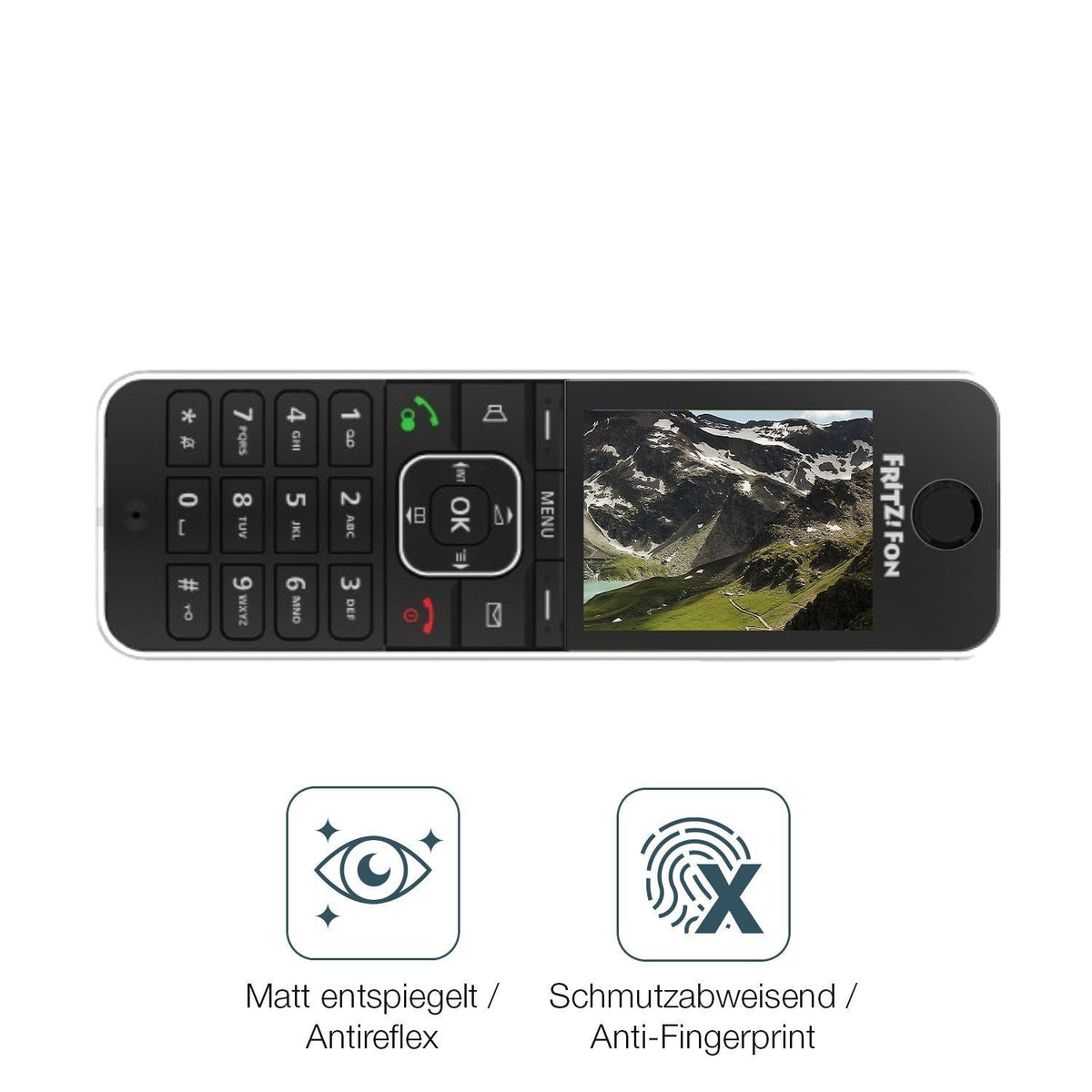 4x Schutzfolie matt für AVM FRITZ! FON C6 Display- (4)