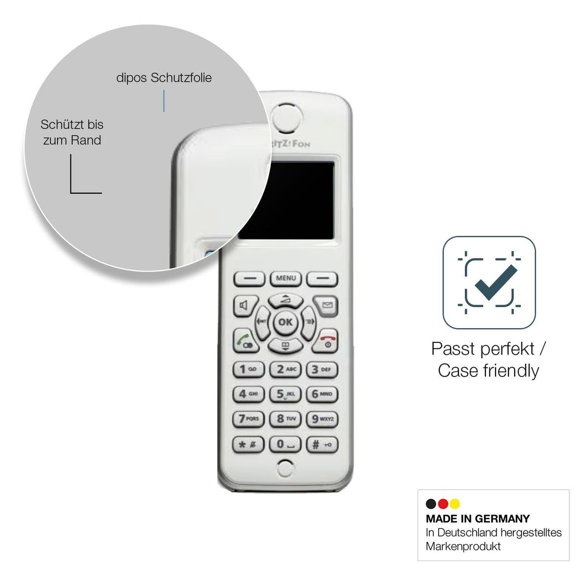 2x 9H Schutzfolie matt für FRITZ! FON M2 Dect Panz (6)
