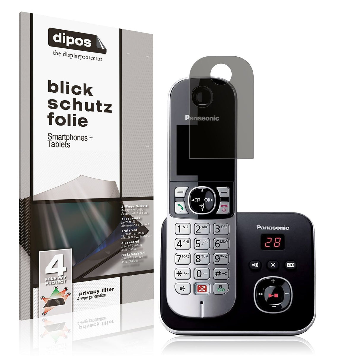 Blickschutzfolie für Panasonic KX-TG6861 matt Schu (1)