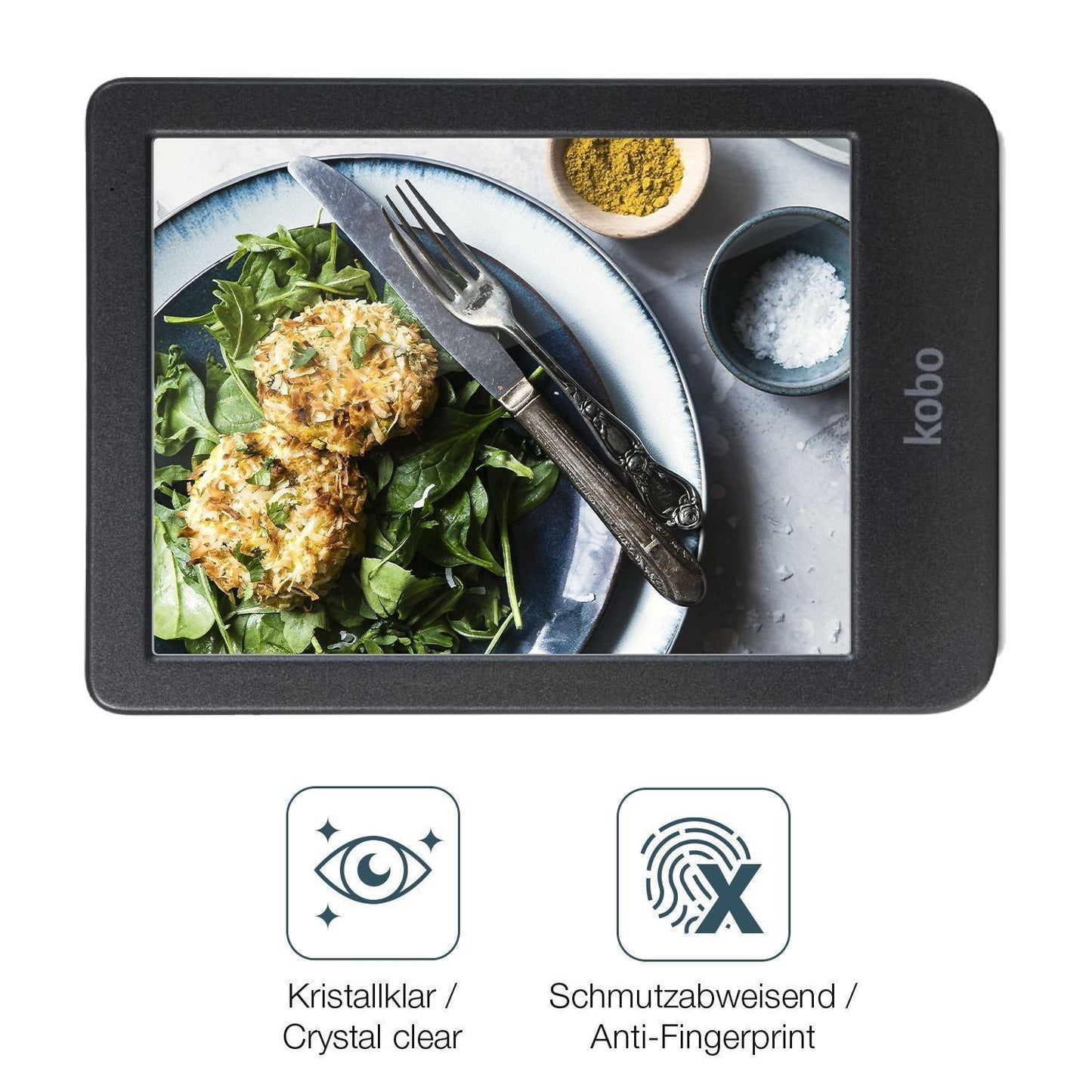 2x Schutzfolie klar für Kobo Clara BW eReader Disp (4)
