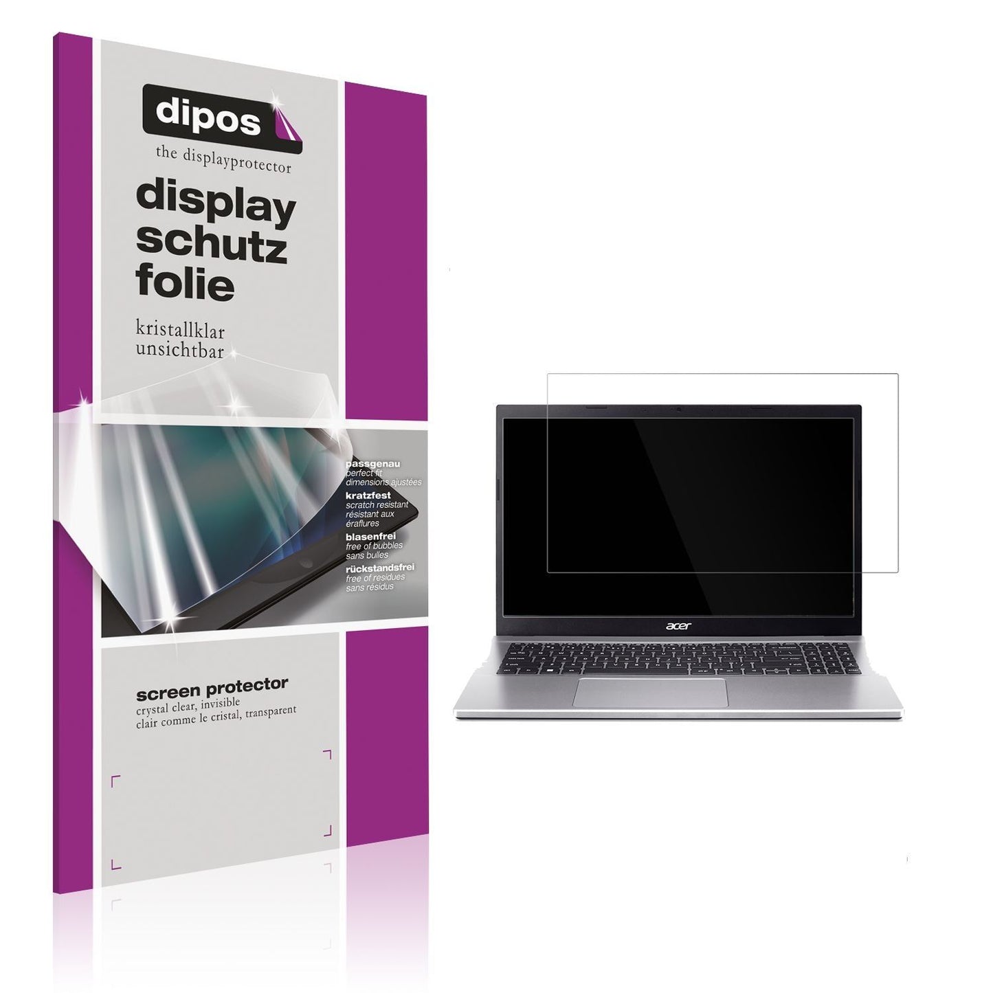 2x Schutzfolie klar für Acer Aspire 3 Display-Schu (1)