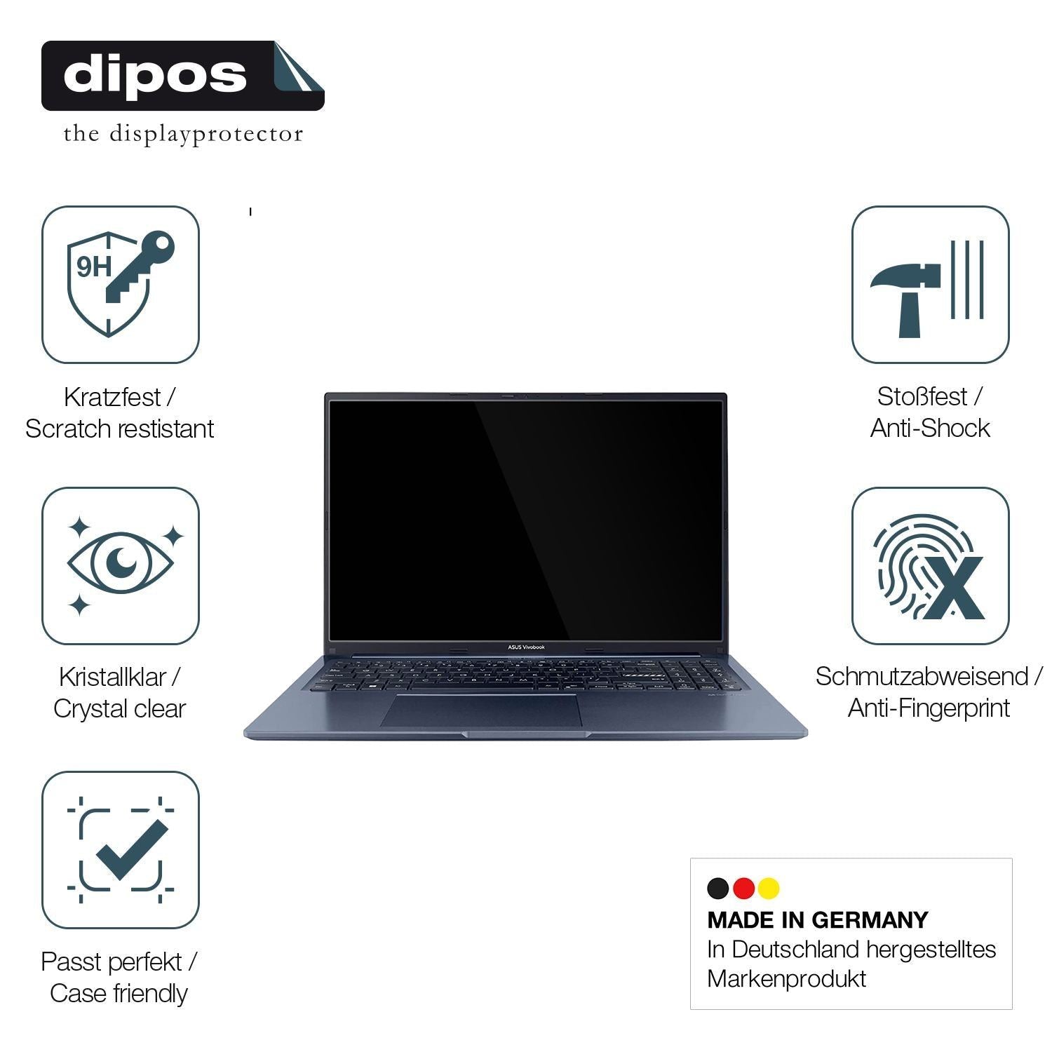 2x 9H Schutzfolie für Asus Vivobook 15 Panzerfolie (7)
