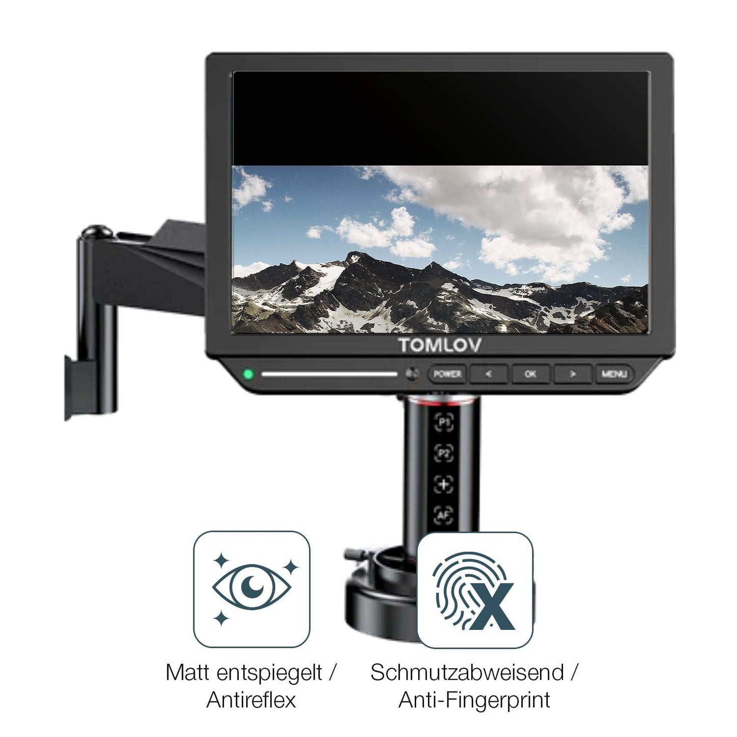 4x Schutzfolie matt für Tomlov TM4K-4K FLEX Displa (4)