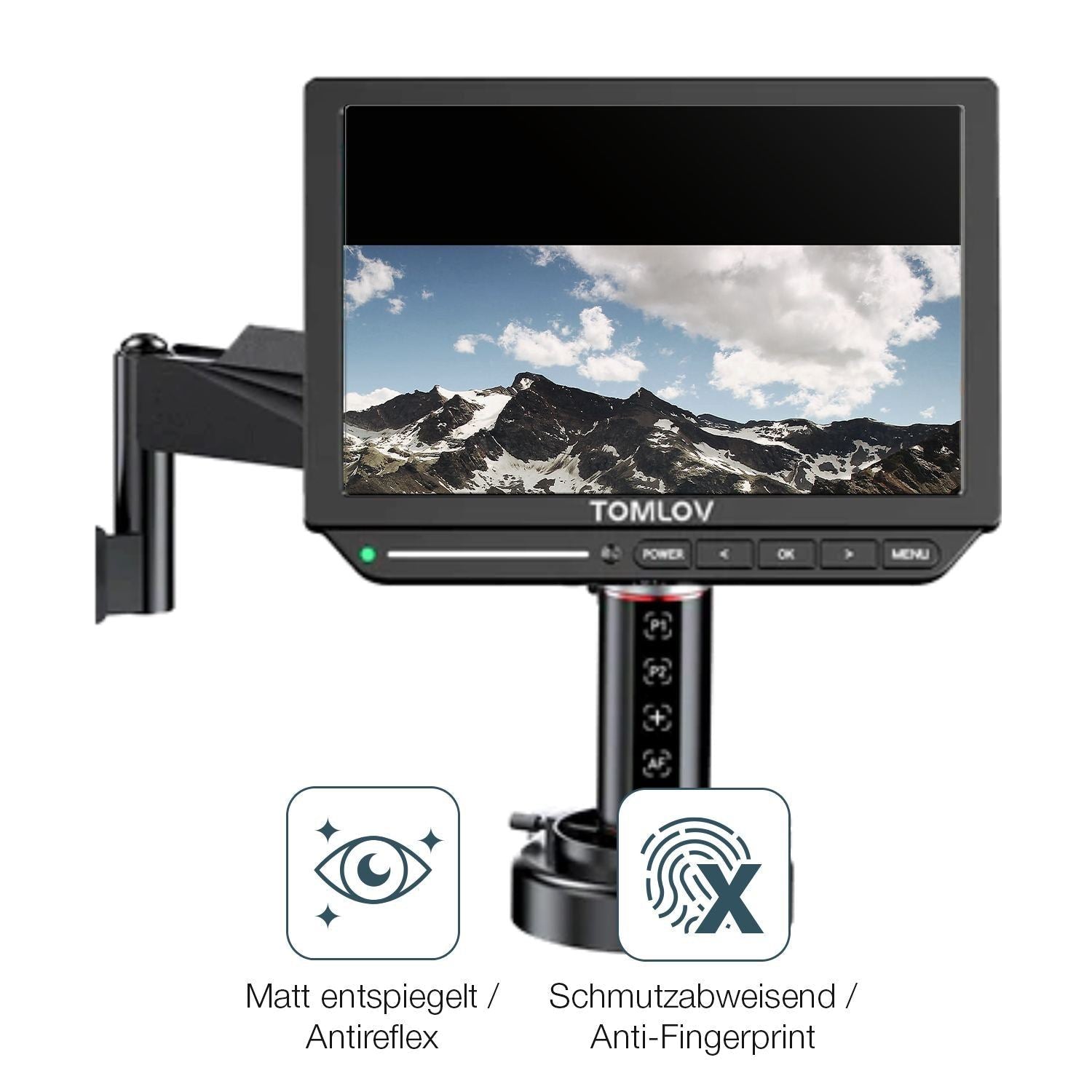 4x Schutzfolie matt für Tomlov TM4K-4K FLEX Displa (4)