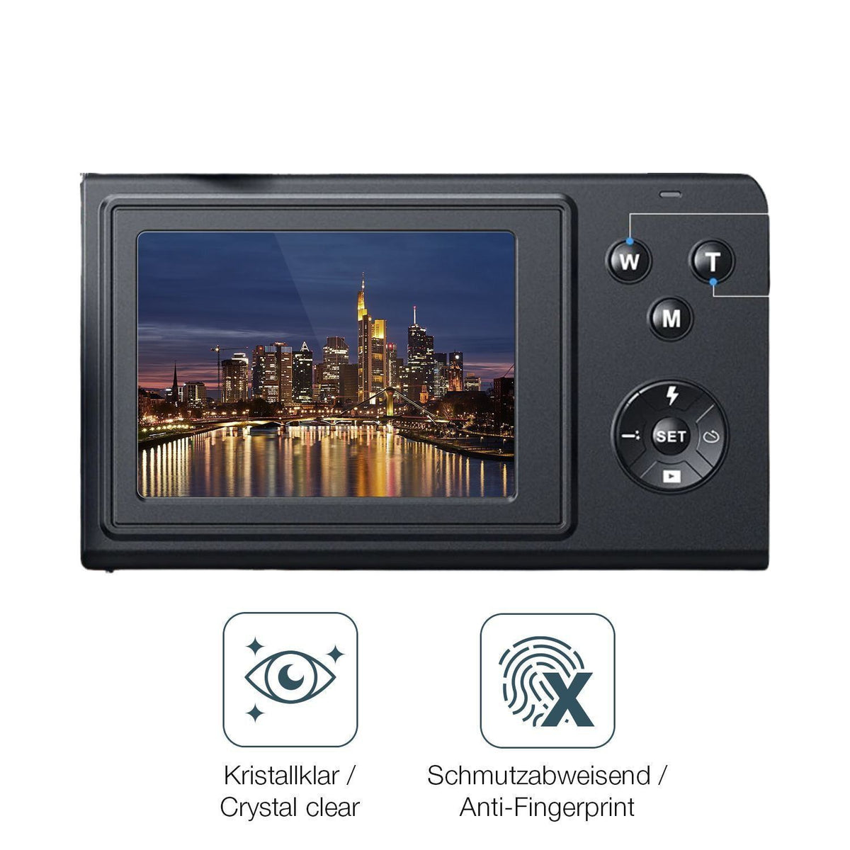 4x Schutzfolie klar für Wolfang WDC01 Display-Schu (4)