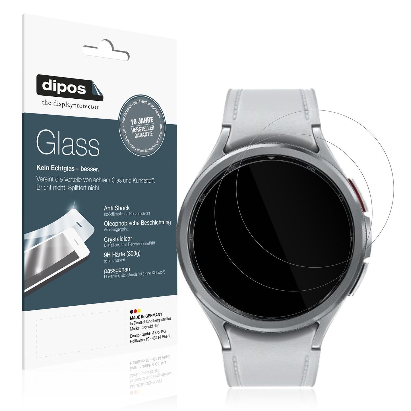 2x 9H Schutzfolie für Samsung Galaxy Watch 6 Class (1)
