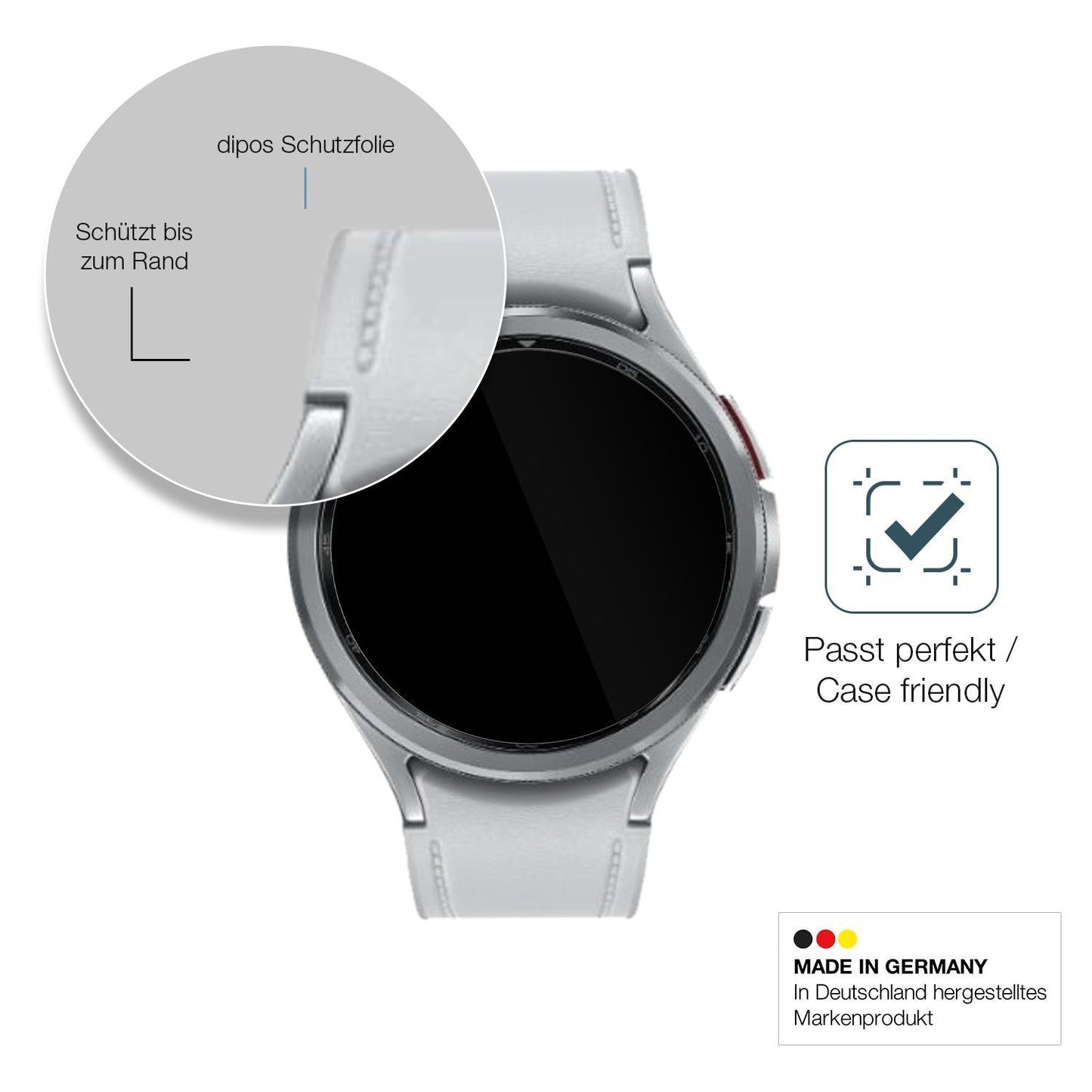 2x 9H Schutzfolie für Samsung Galaxy Watch 6 Class (6)