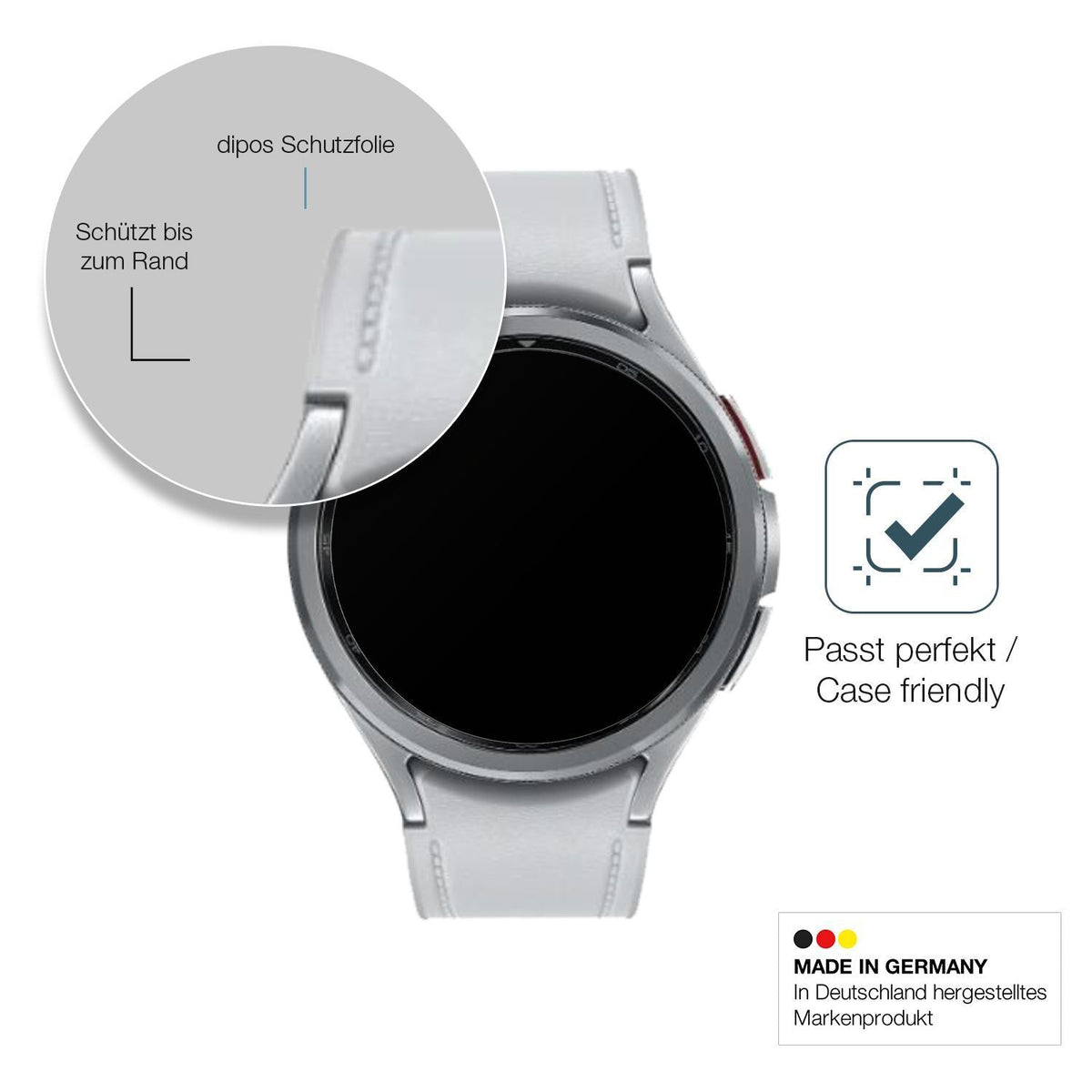2x 9H Schutzfolie matt für Samsung Galaxy Watch 6  (6)
