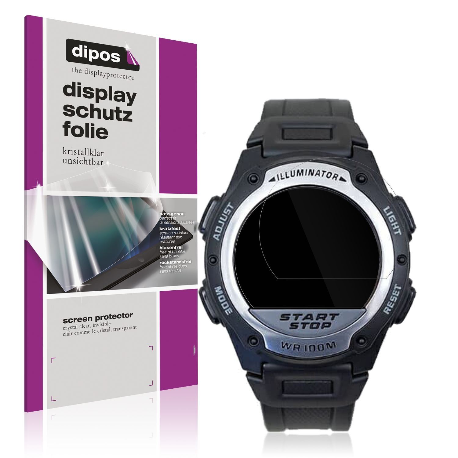 6x Schutzfolie klar für Casio W-756 Display-Schutz (1)