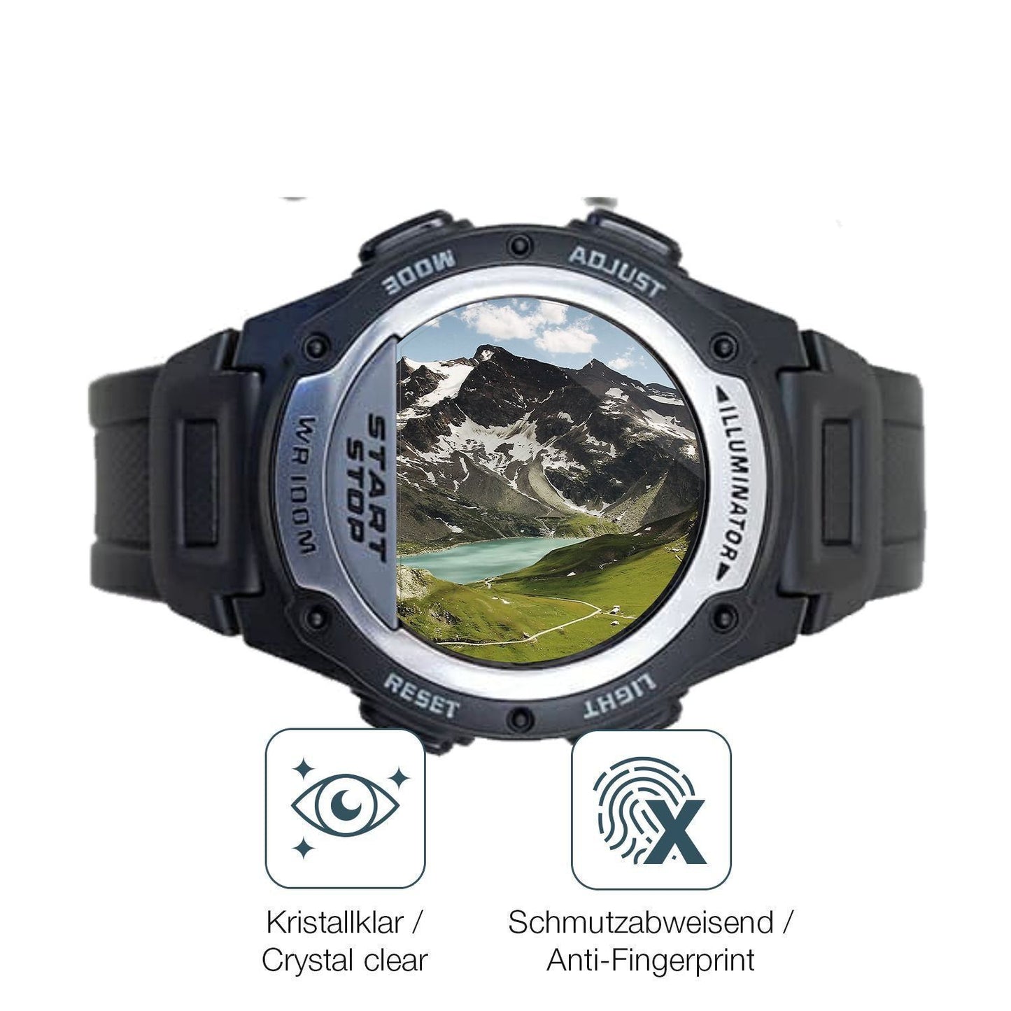 6x Schutzfolie klar für Casio W-756 Display-Schutz (4)