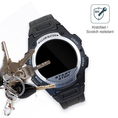 2x 9H Schutzfolie für Casio W-756 Panzerfolie (3)