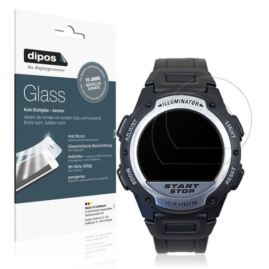 2x 9H Schutzfolie matt für Casio W-756 Panzerfolie (1)