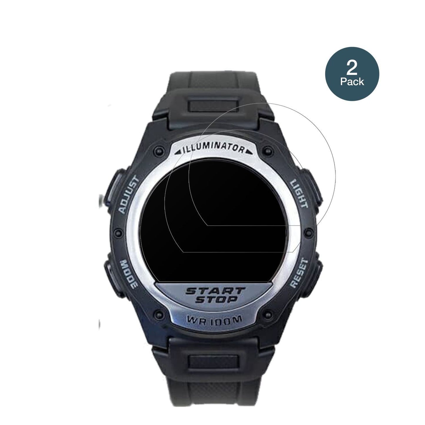 2x 9H Schutzfolie matt für Casio W-756 Panzerfolie (2)