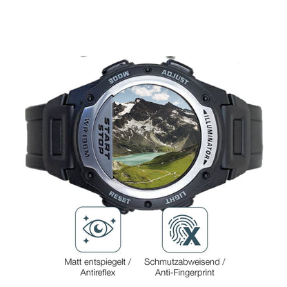2x 9H Schutzfolie matt für Casio W-756 Panzerfolie (5)