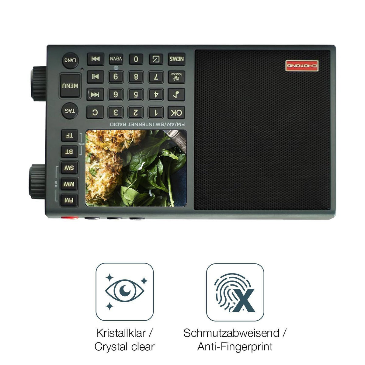 2x Schutzfolie klar für Choyong LC90 Display-Schut (4)