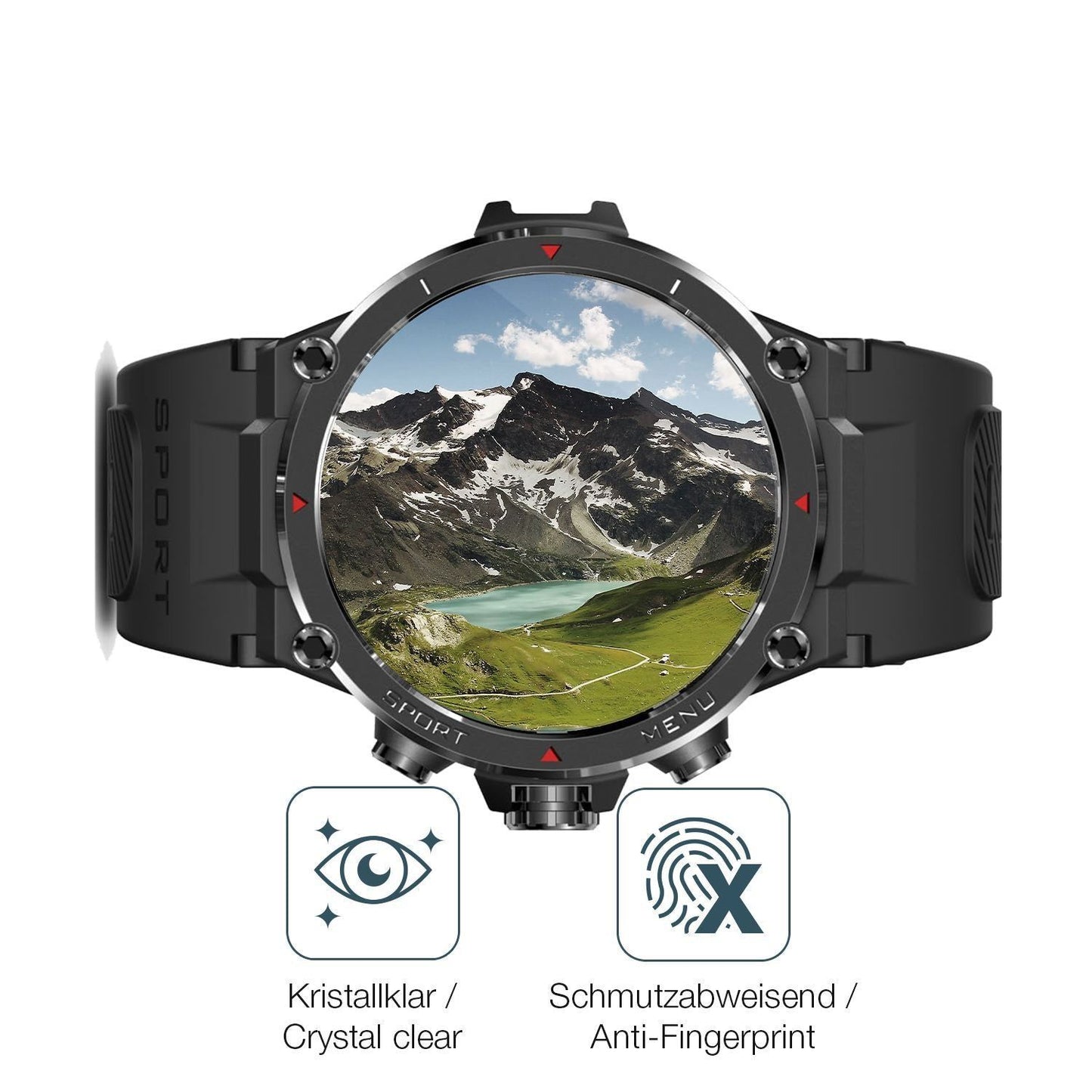 6x Schutzfolie klar für Kuzo F1-S 1.3 Zoll Display (4)