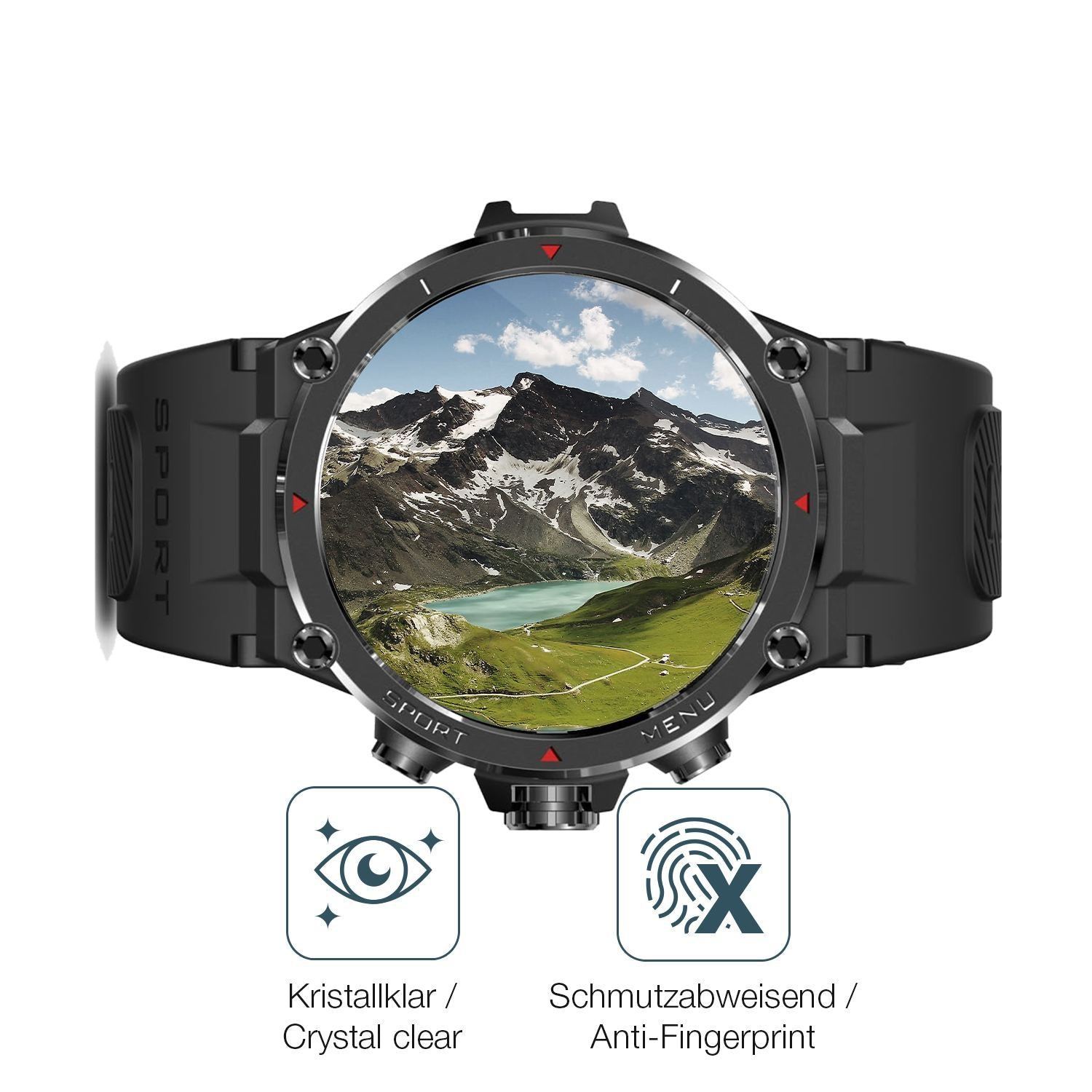 6x Schutzfolie klar für Kuzo F1-S 1.3 Zoll Display (4)