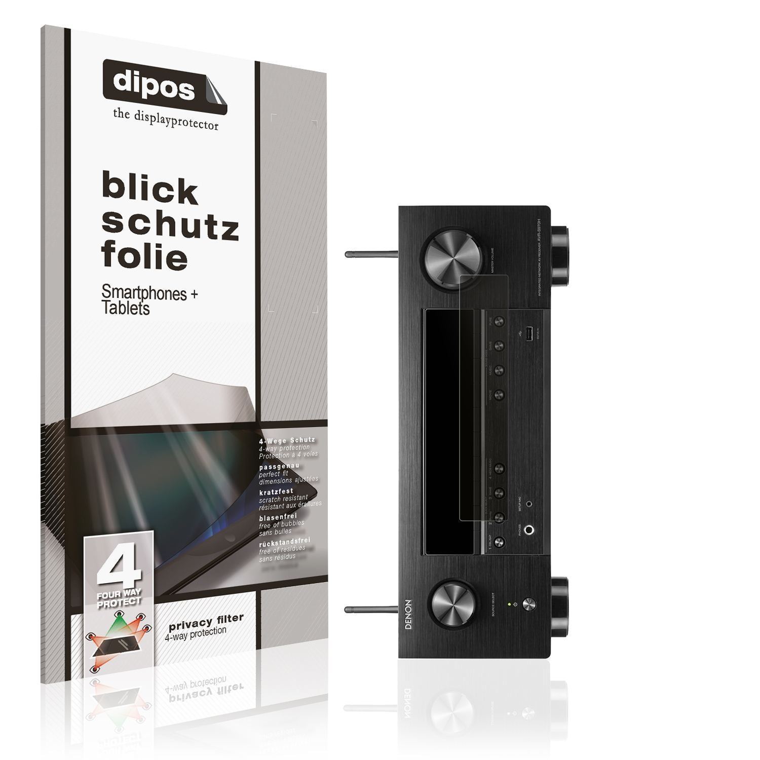 Blickschutzfolie für Denon AVR-X1800HDAB matt Schu (1)