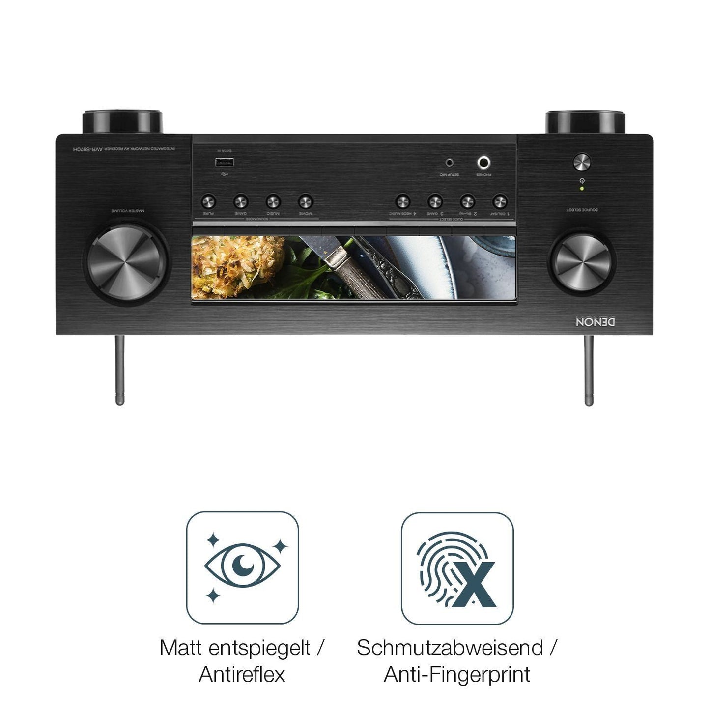 2x 9H Schutzfolie matt für Denon AVR-X3800H Panzer (5)