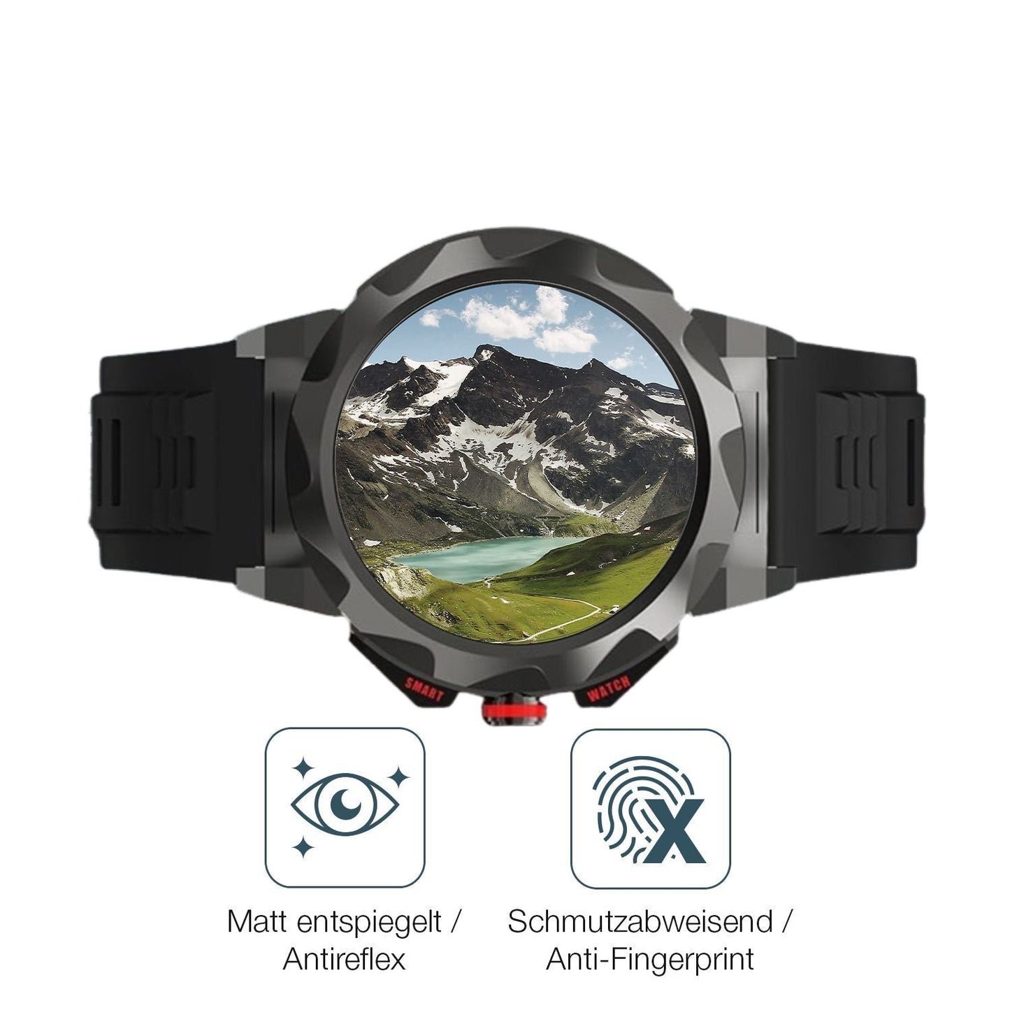 2x 9H Schutzfolie matt für Loyewaier 2 Zoll Smartw (5)