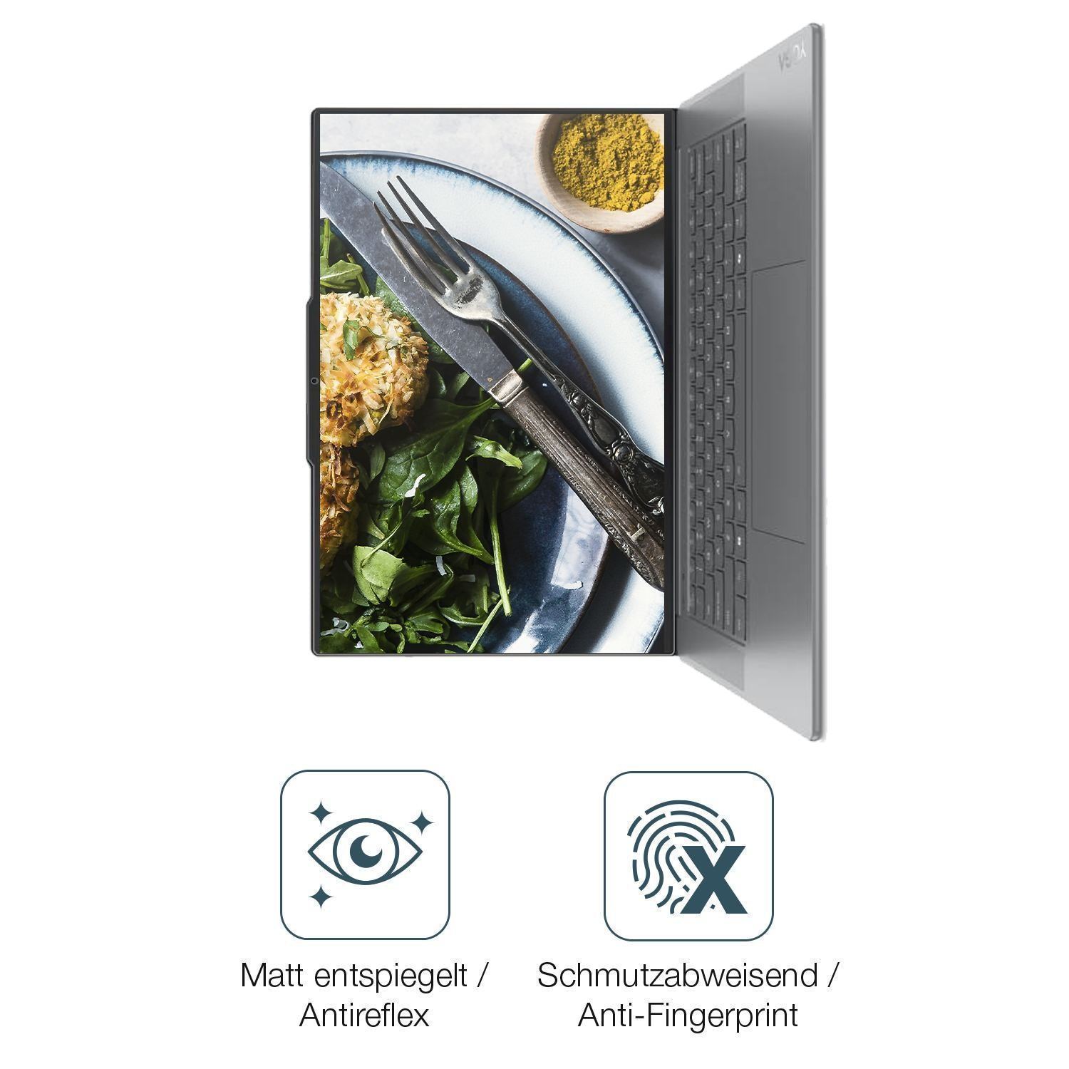 2x Schutzfolie matt für Lenovo Yoga Slim 7 15ILL9  (4)